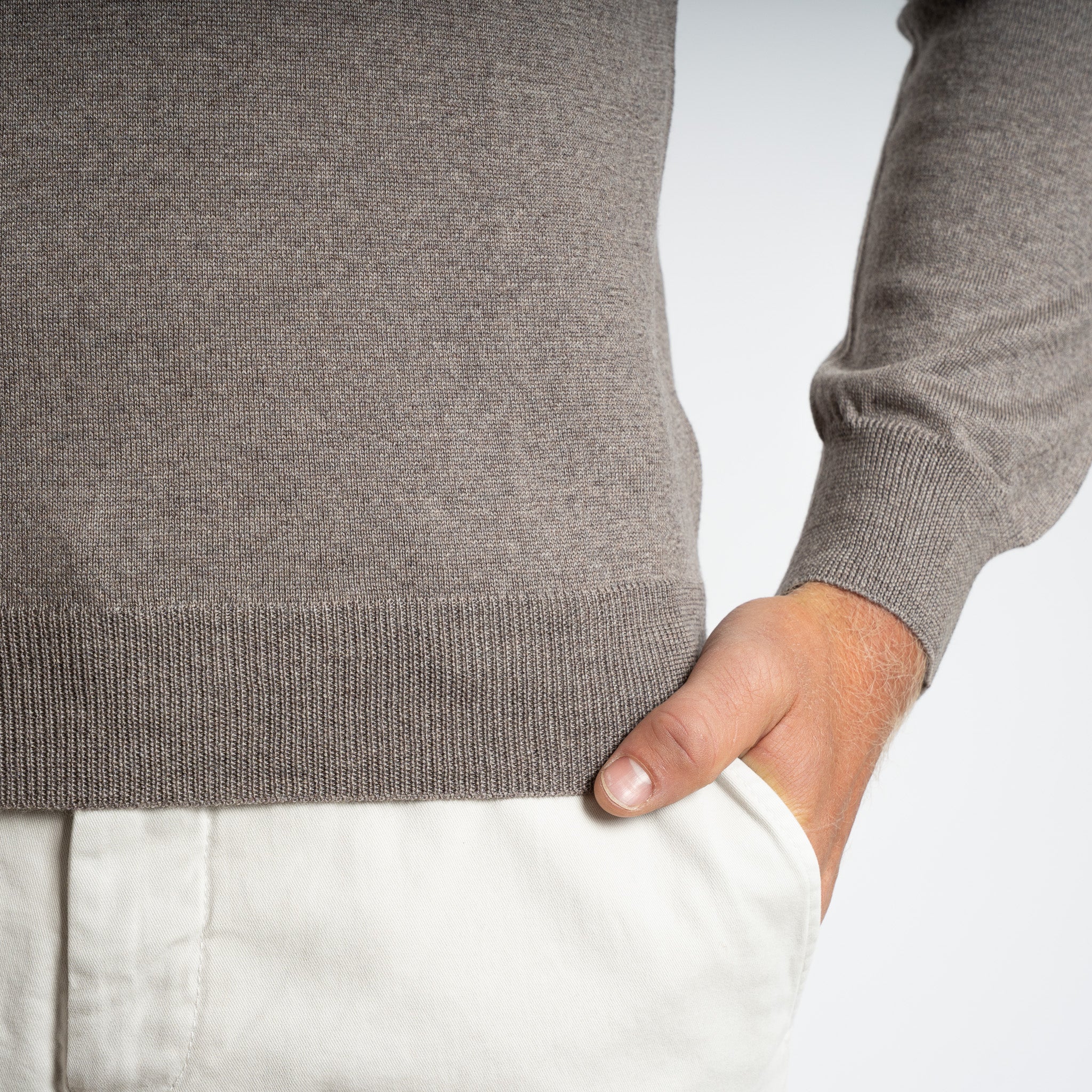 Gran Sasso Gebreide Trui met Polokraag Beige | Athleisure