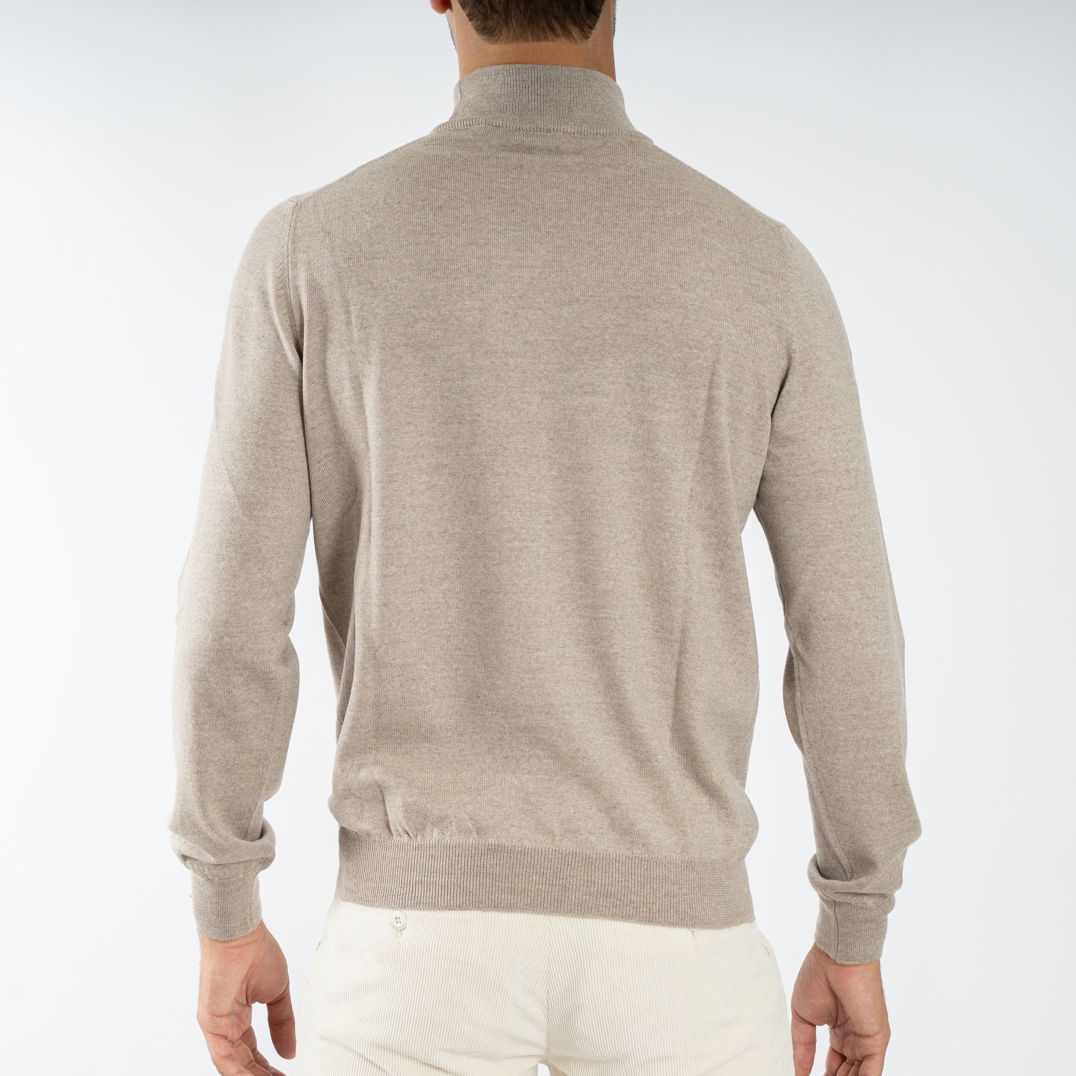 Gran Sasso Gebreide Turtleneck Trui Beige | Merino