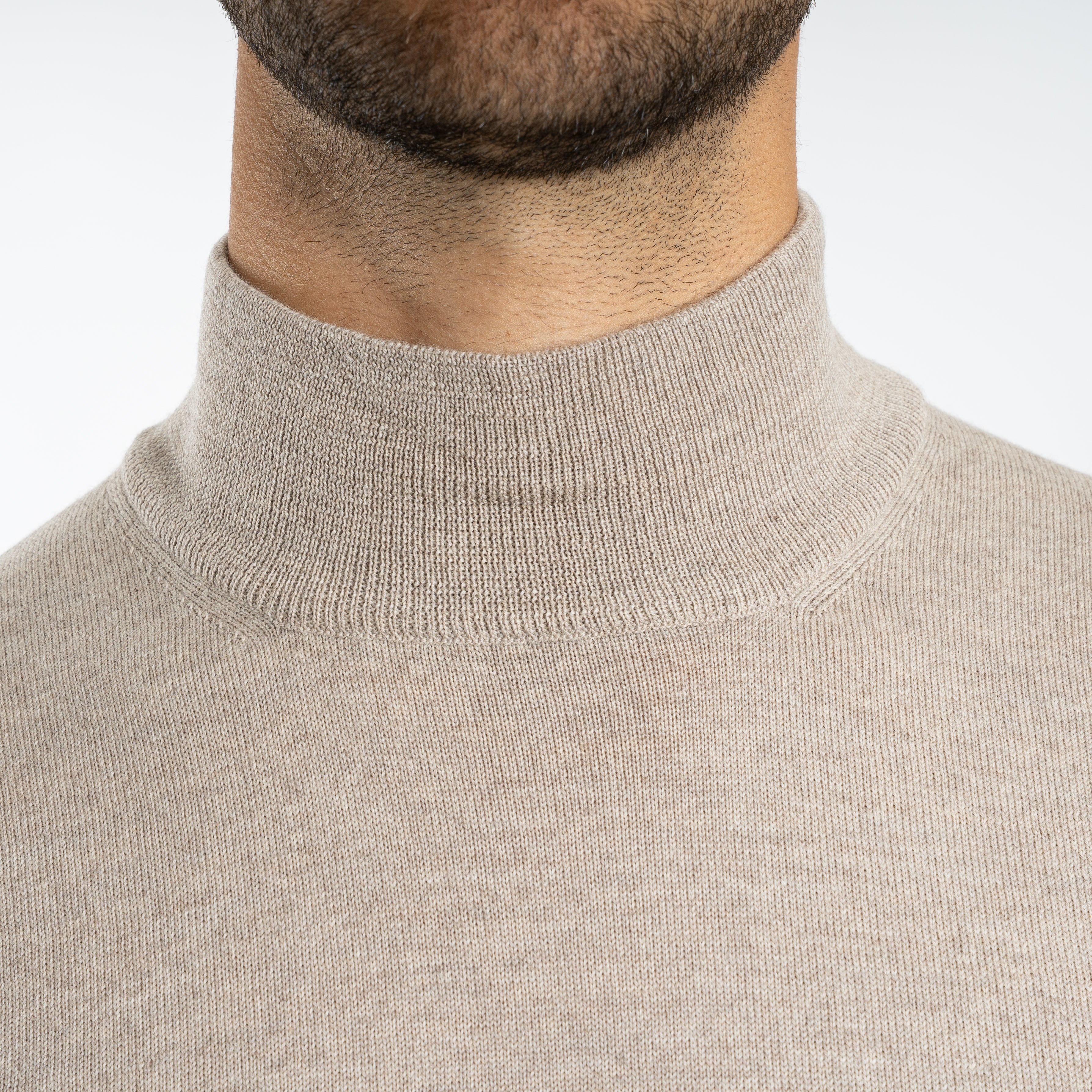 Gran Sasso Gebreide Turtleneck Trui Beige | Merino