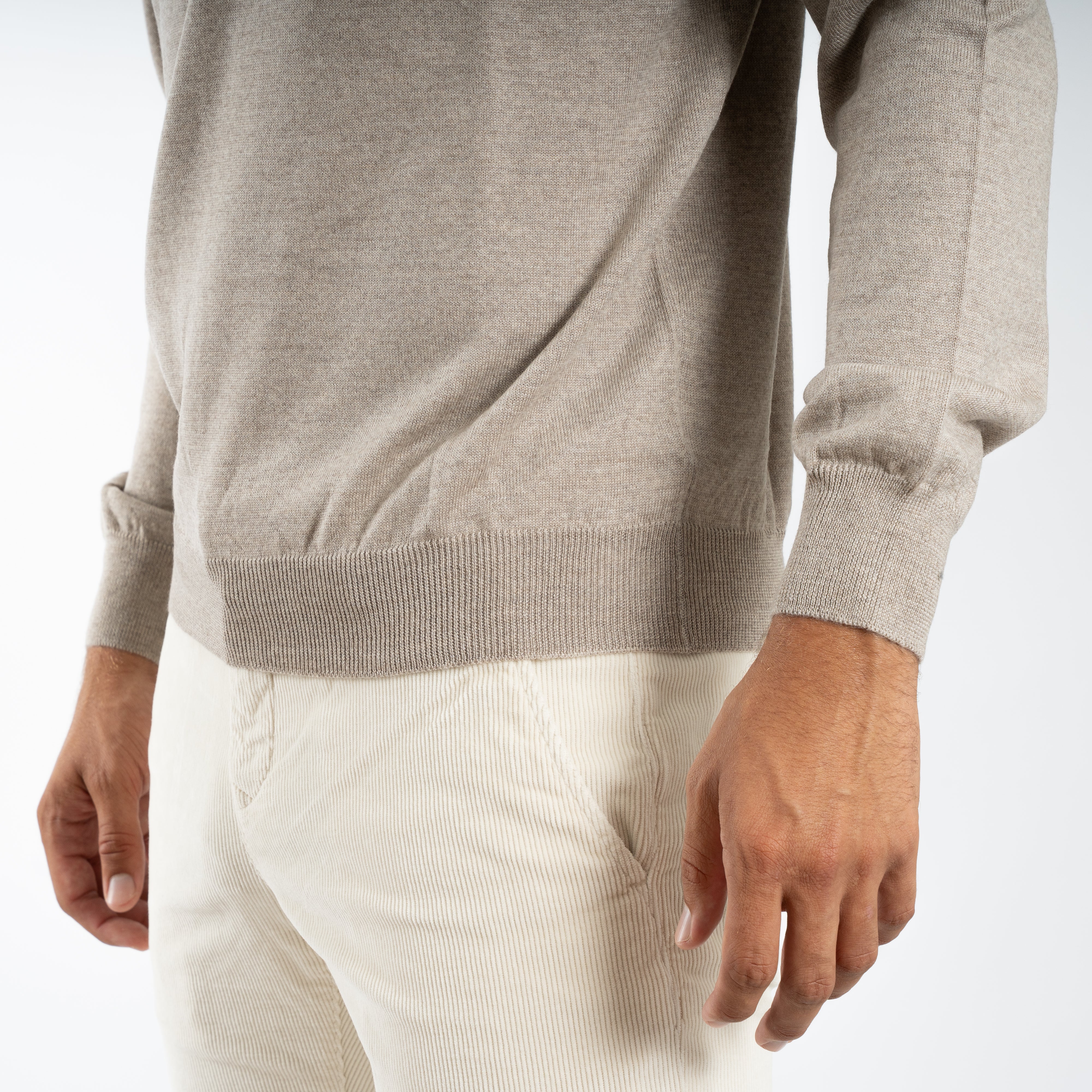 Gran Sasso Gebreide Turtleneck Trui Beige | Merino