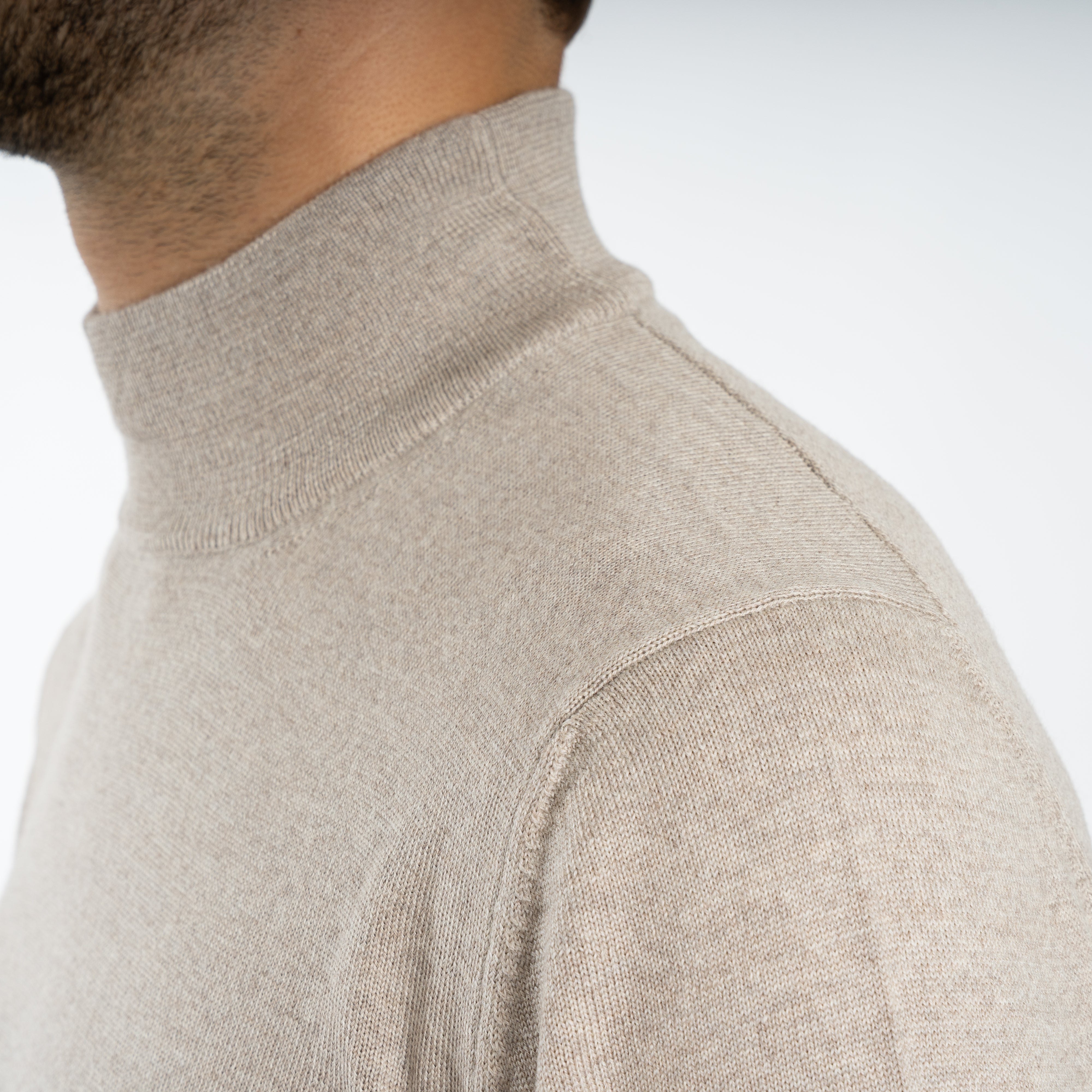 Gran Sasso Gebreide Turtleneck Trui Beige | Merino