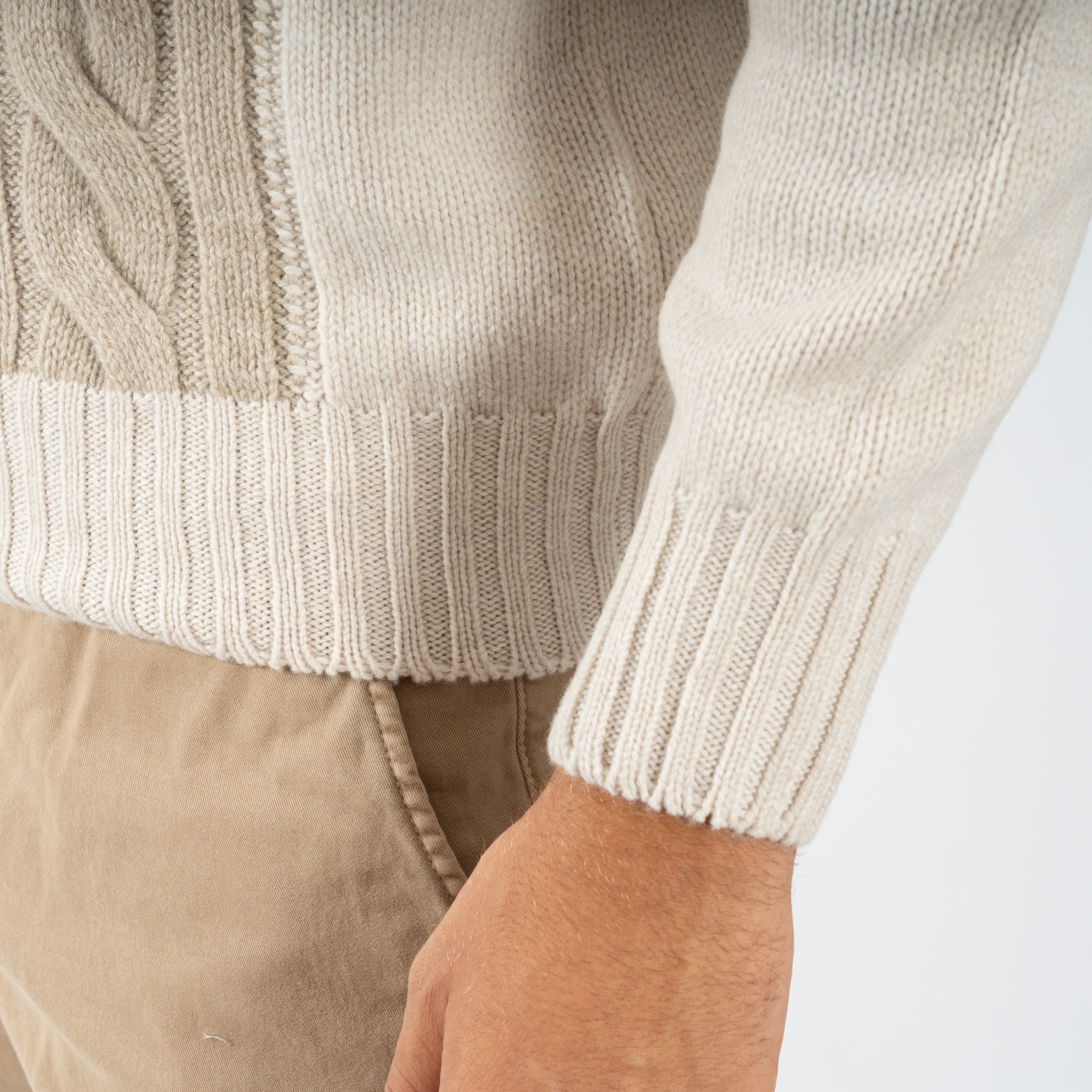 Gran Sasso Gebreide Coltrui Beige | Super Geelong