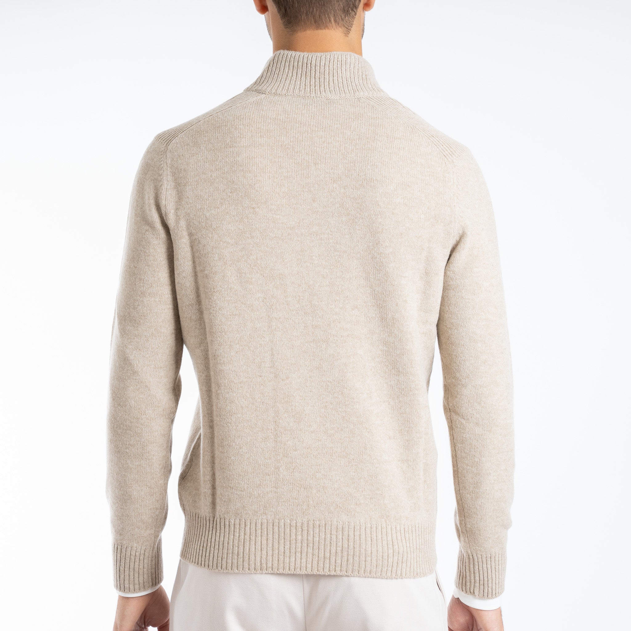 Gran Sasso Gebreide Trui met Knopenlijst Beige | Super Geelong