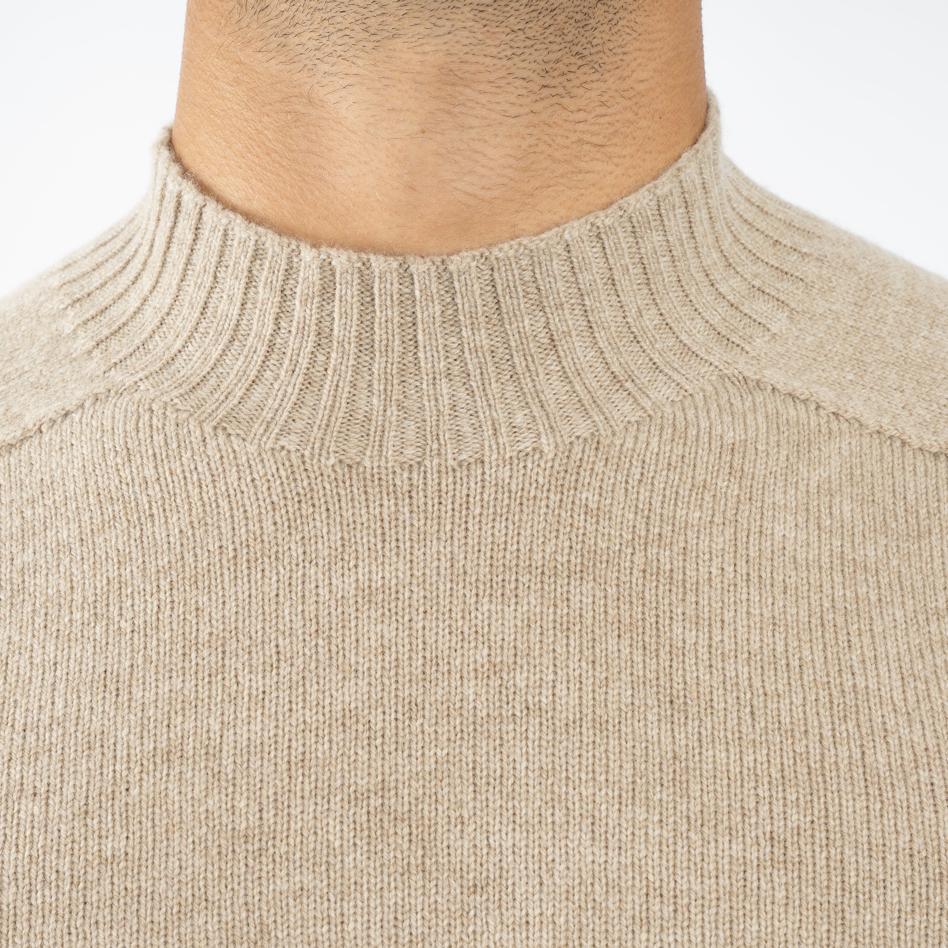 Gran Sasso Gebreide Turtleneck Beige | Super Geelong