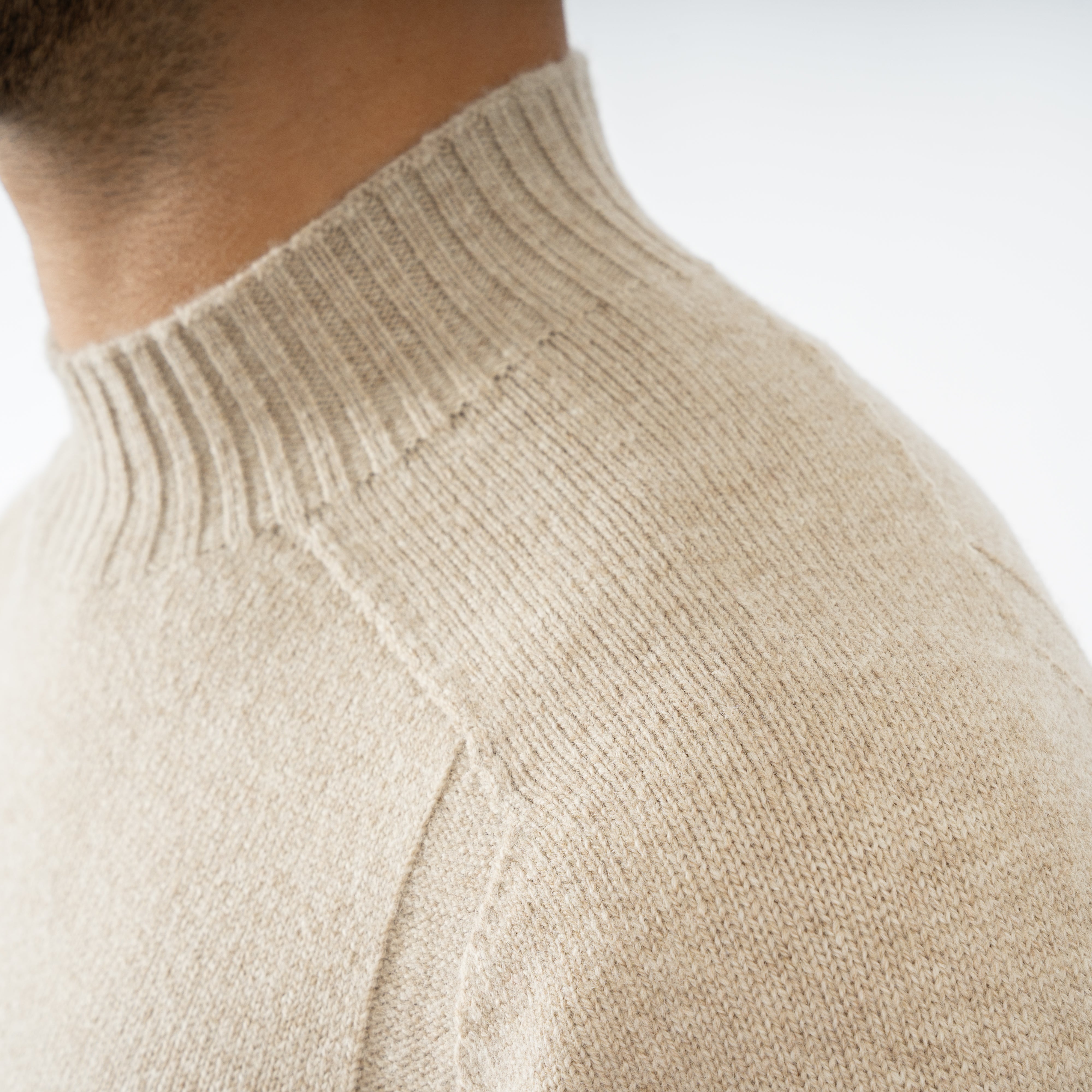 Gran Sasso Gebreide Turtleneck Beige | Super Geelong