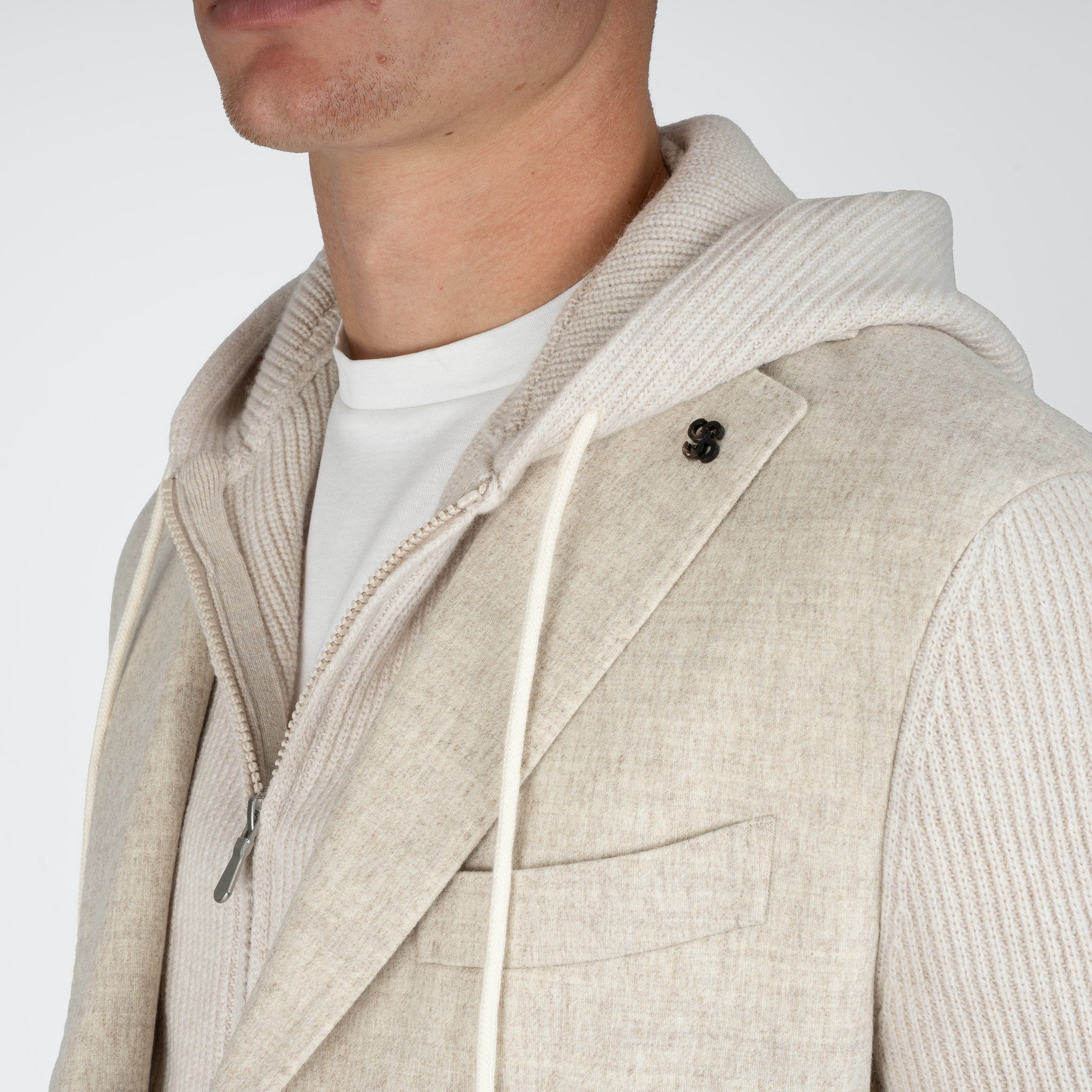 Gran Sasso Hybride Colbertjack Beige | Super Geelong