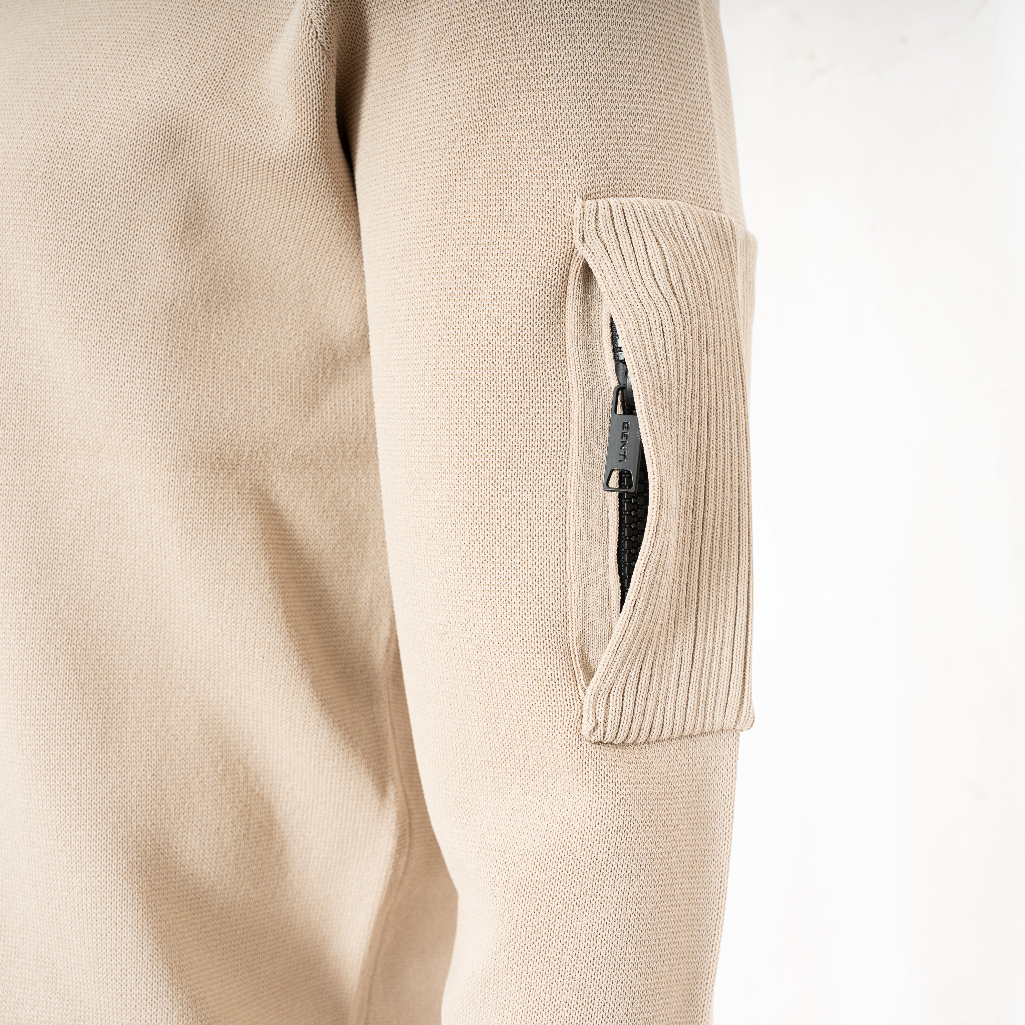 Genti Trui met Rits Beige | Cool Dry