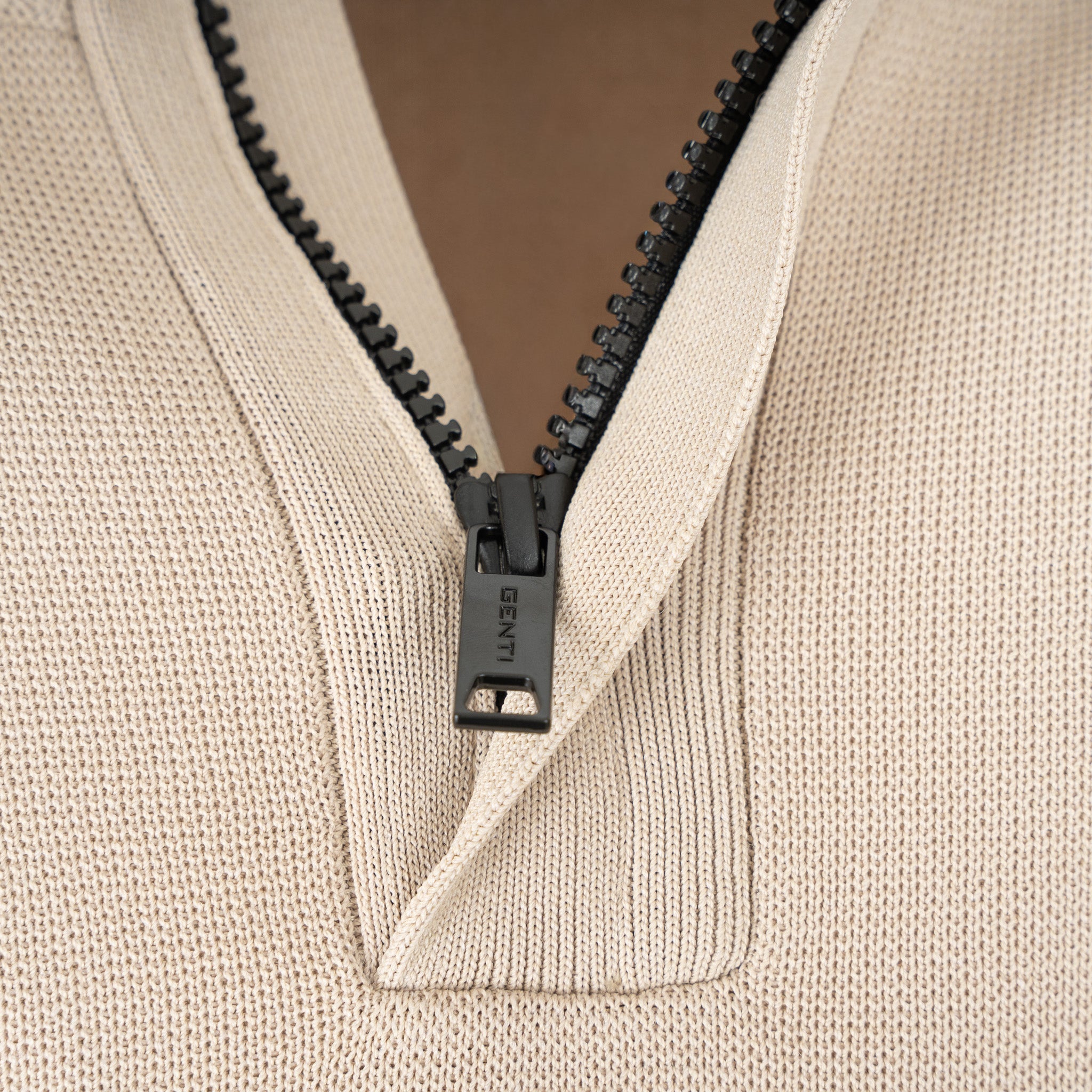 Genti Trui met Rits Beige | Cool Dry