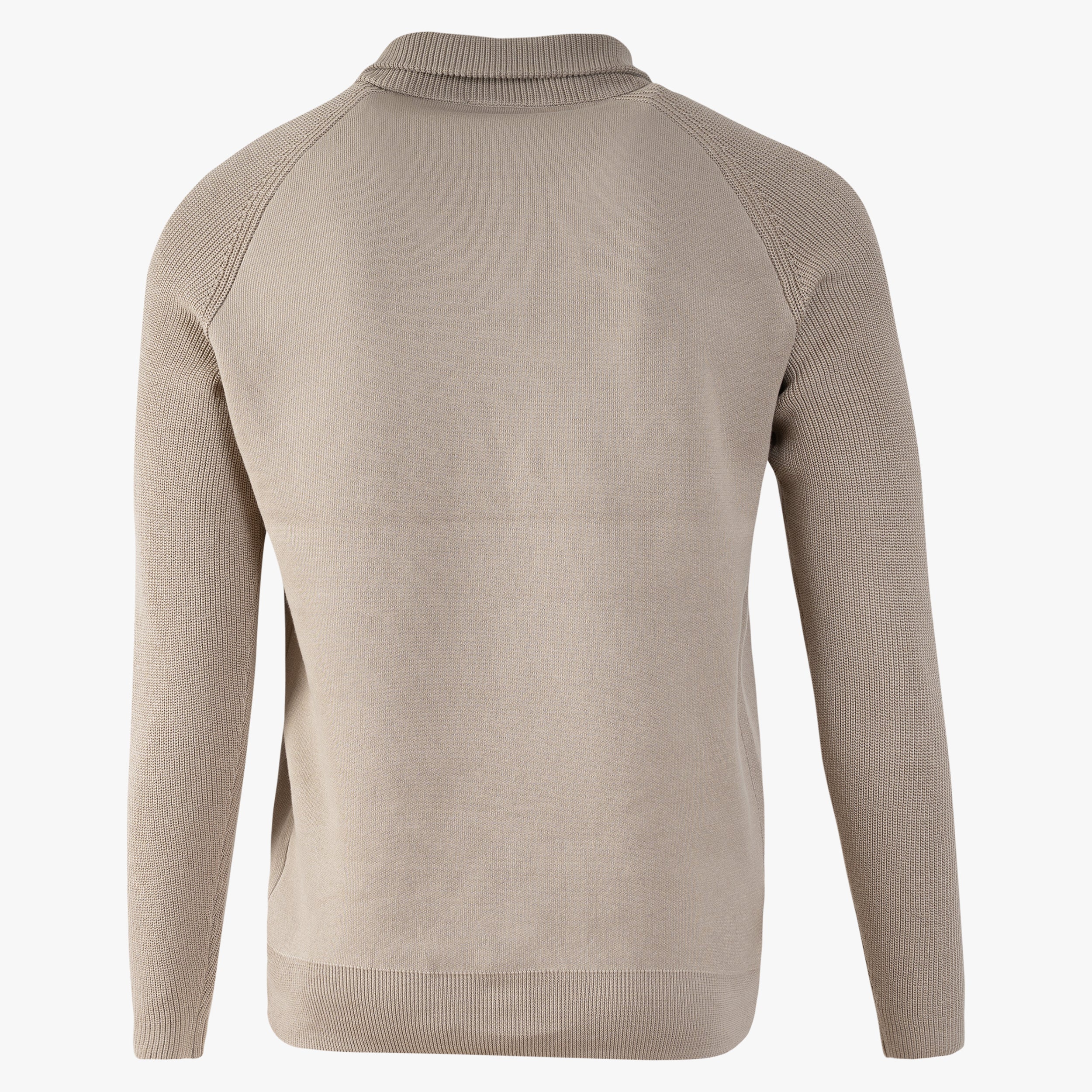 Genti Gebreide Trui met Rits Beige | Double Face