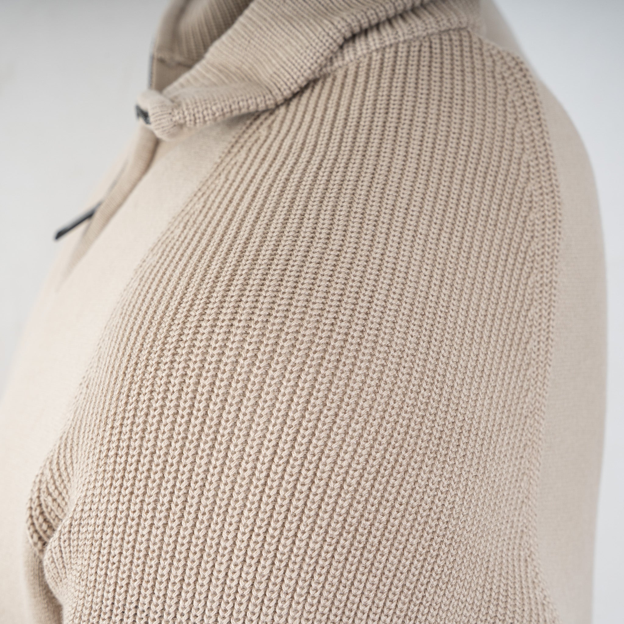 Genti Gebreide Trui met Rits Beige | Double Face