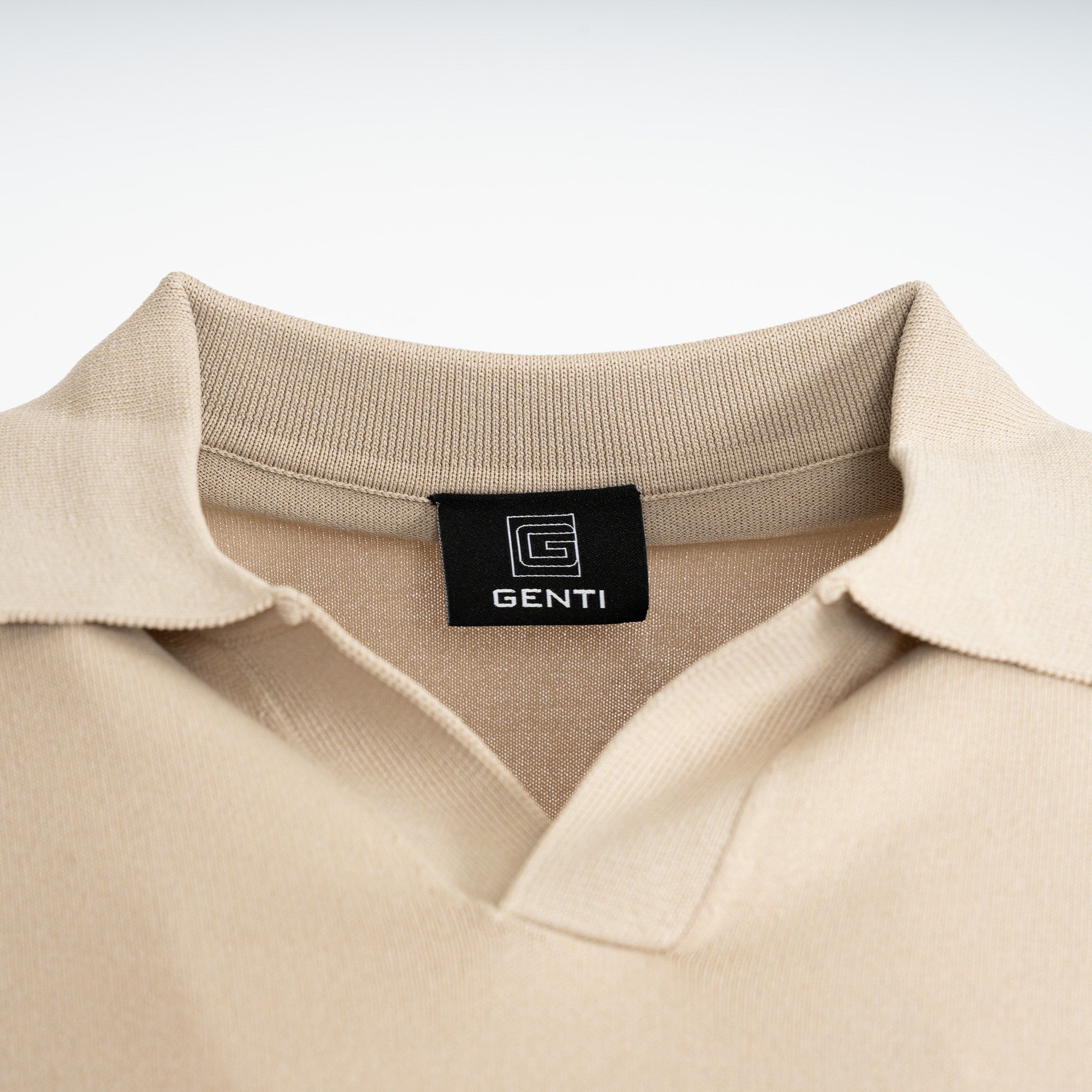 Genti Trui met Polokraag Beige | Cool Dry