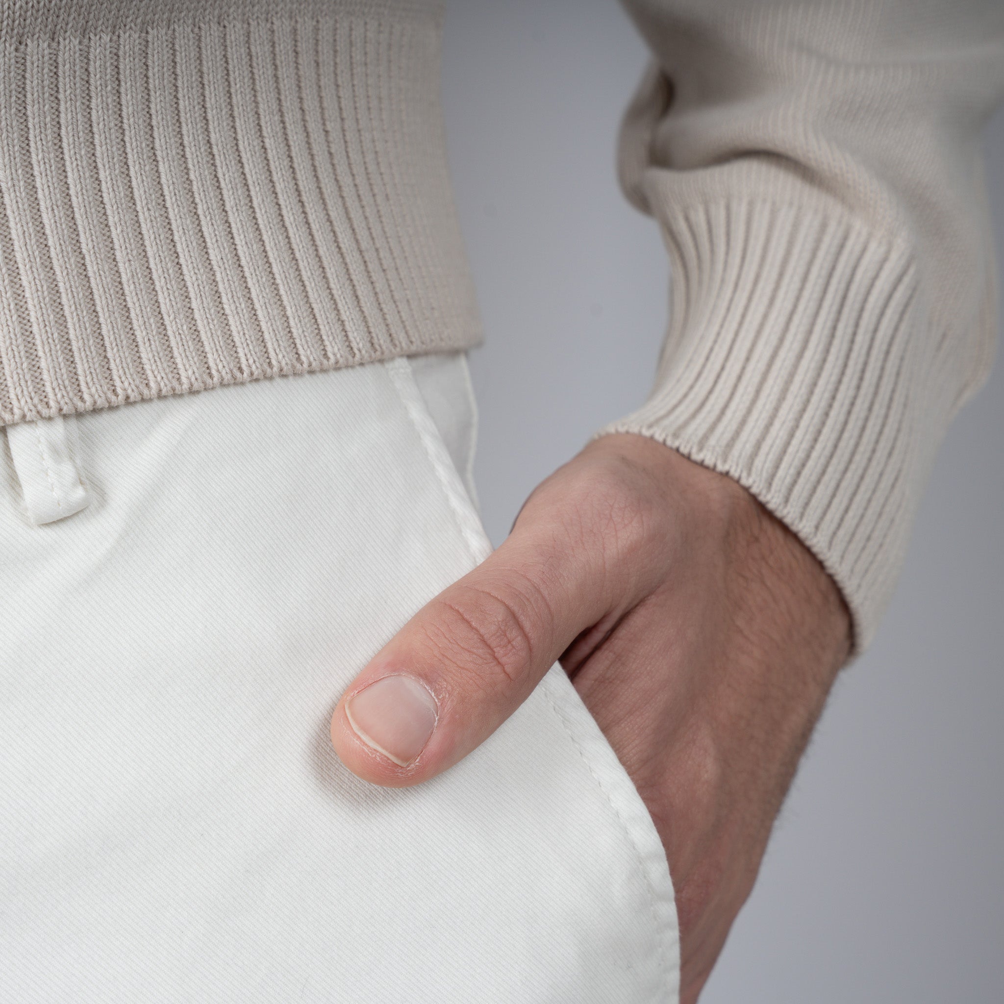 Gran Sasso Gebreide Trui Ronde Hals Beige | Egyptian Cotton