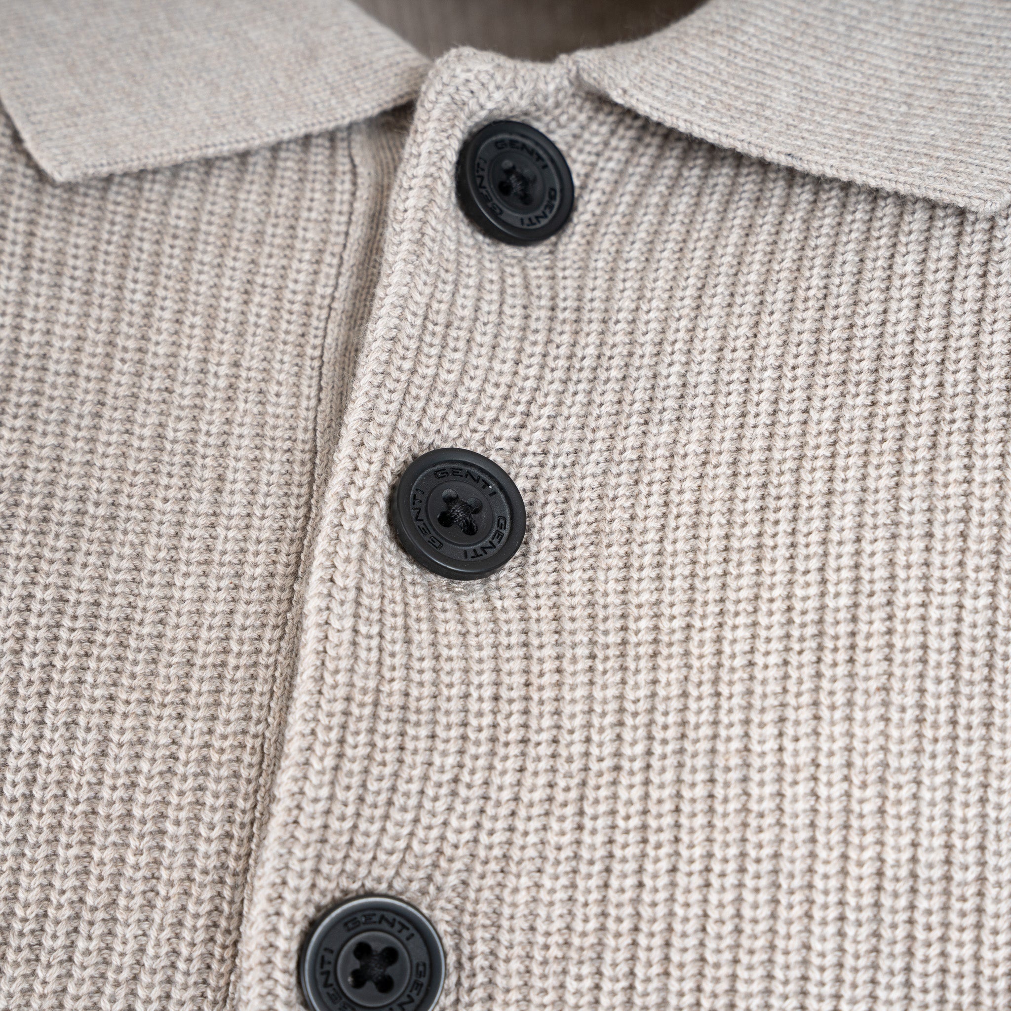Genti Polo Lange Mouwen Beige