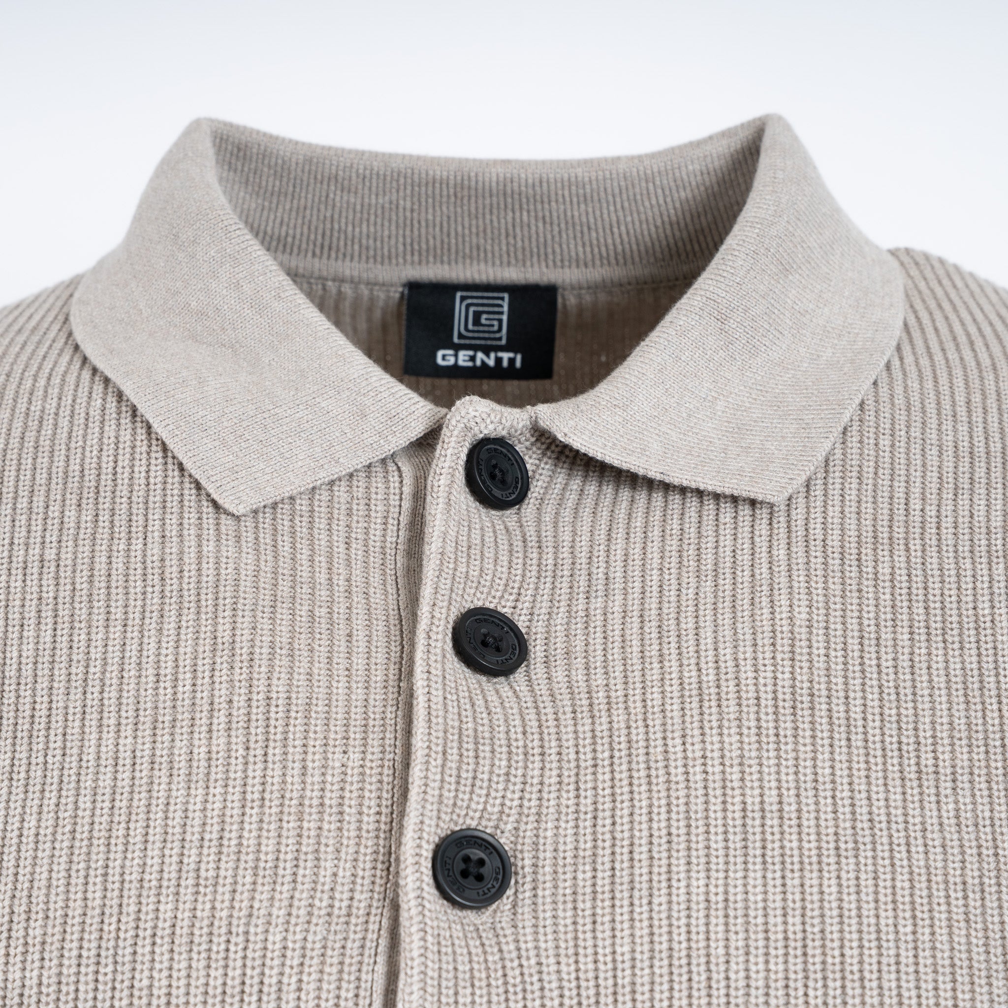 Genti Polo Lange Mouwen Beige