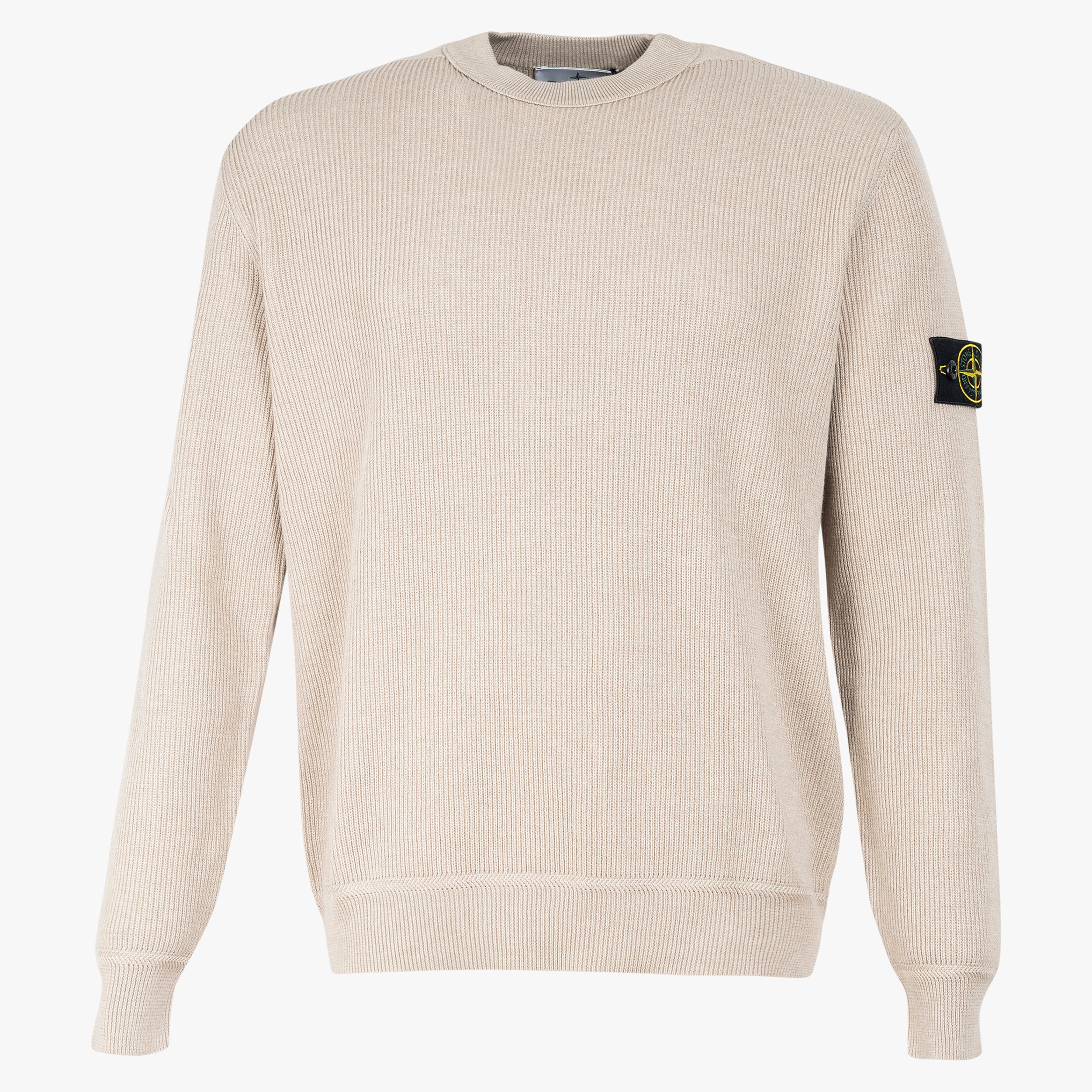 Stone Island Gebreide Trui Ronde Hals Beige | Soft Organic Cotton