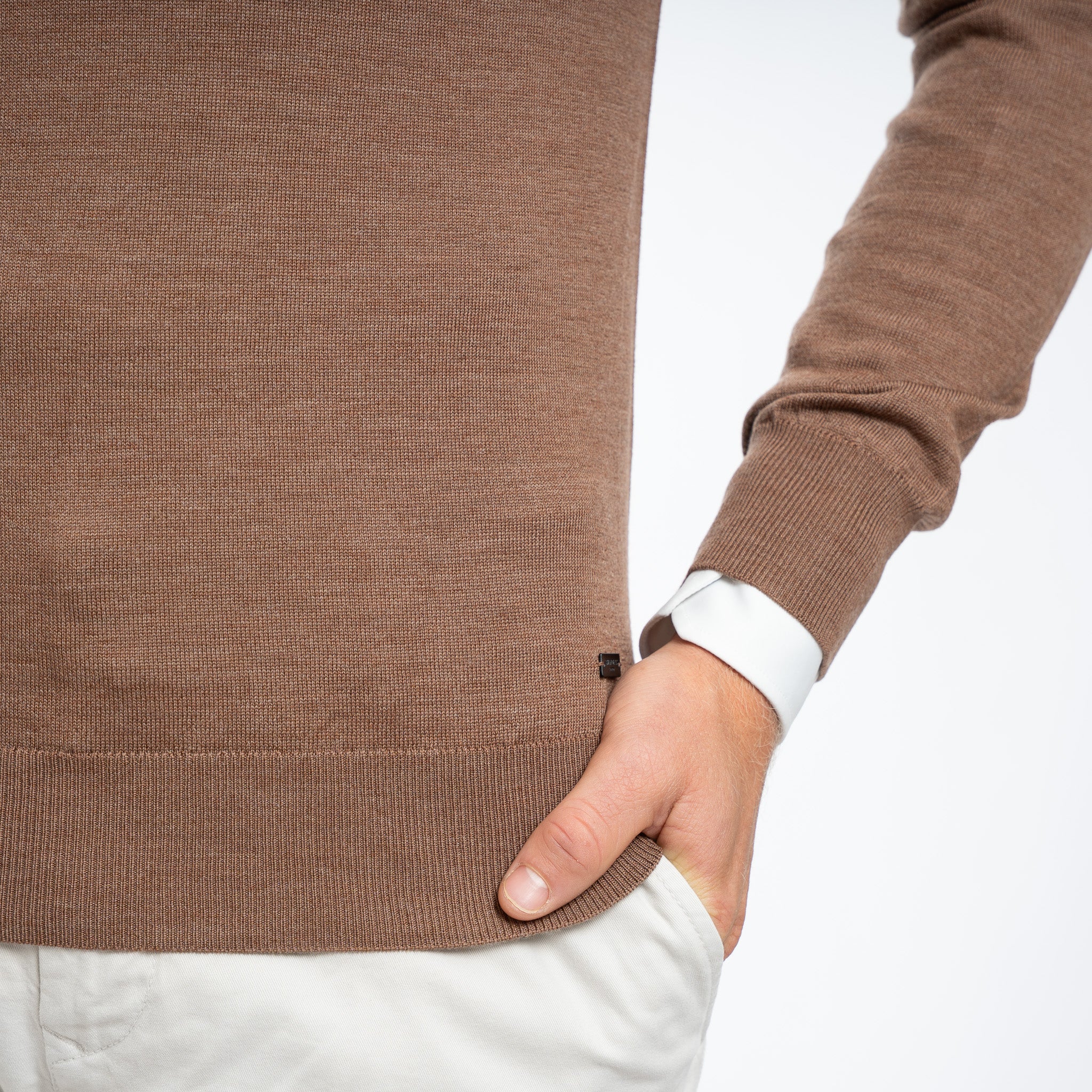 SEVEN DIALS Gebreide Turtleneck Trui Camel | Goy