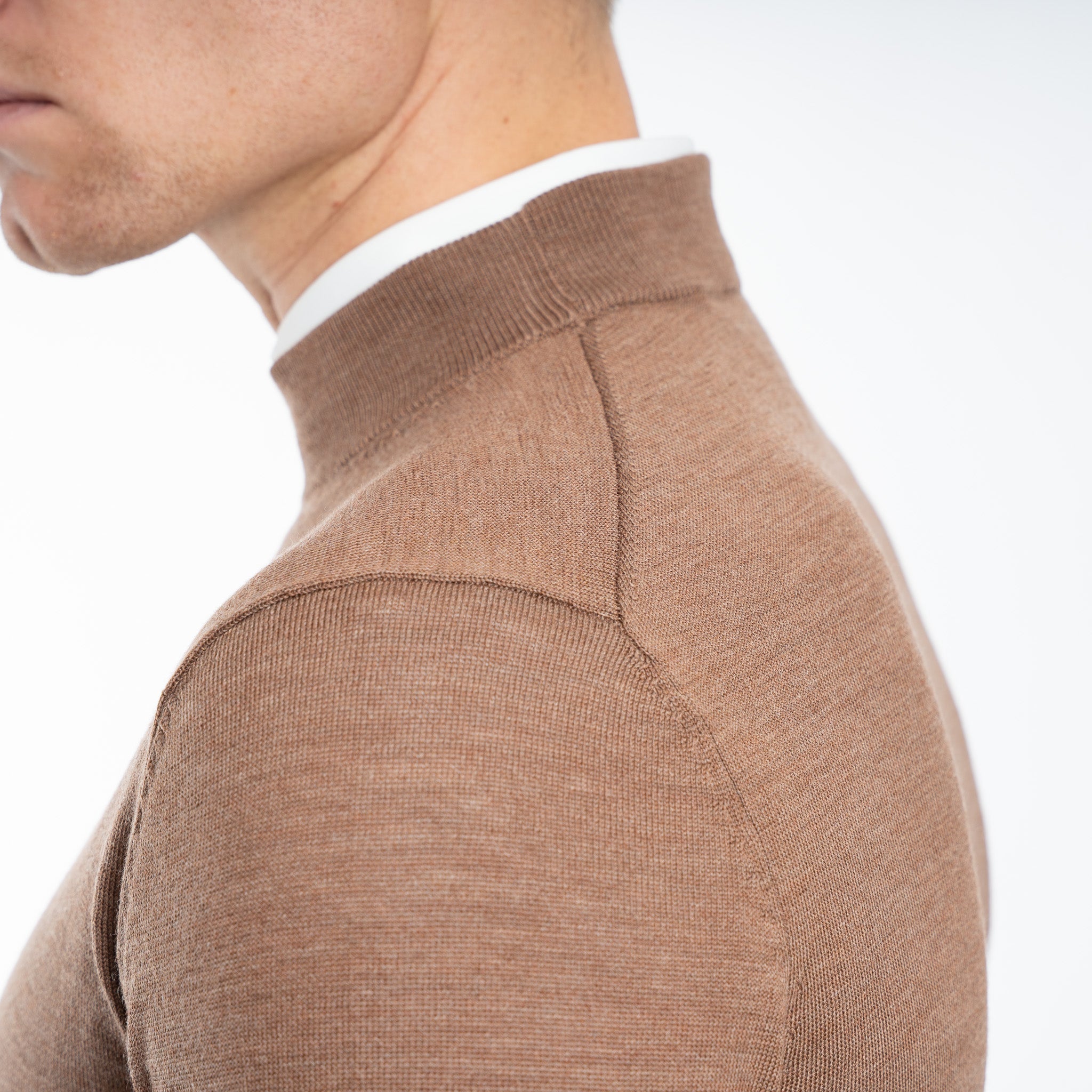 SEVEN DIALS Gebreide Turtleneck Trui Camel | Goy