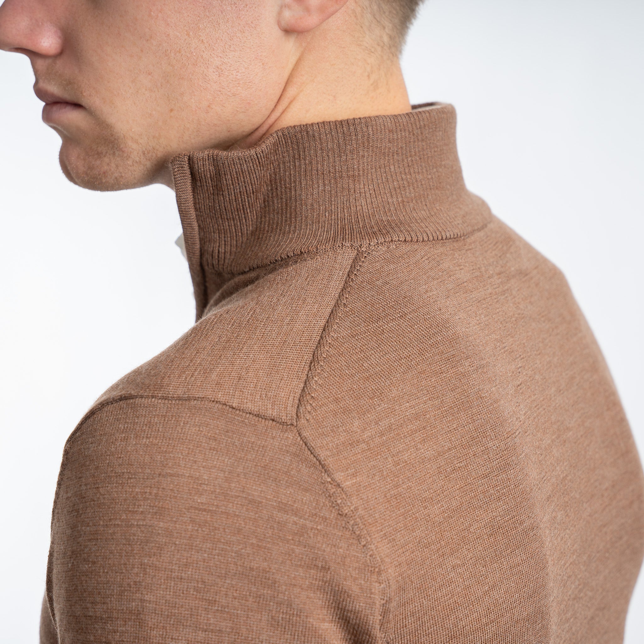 SEVEN DIALS Gebreide Turtleneck Trui Camel | Goy