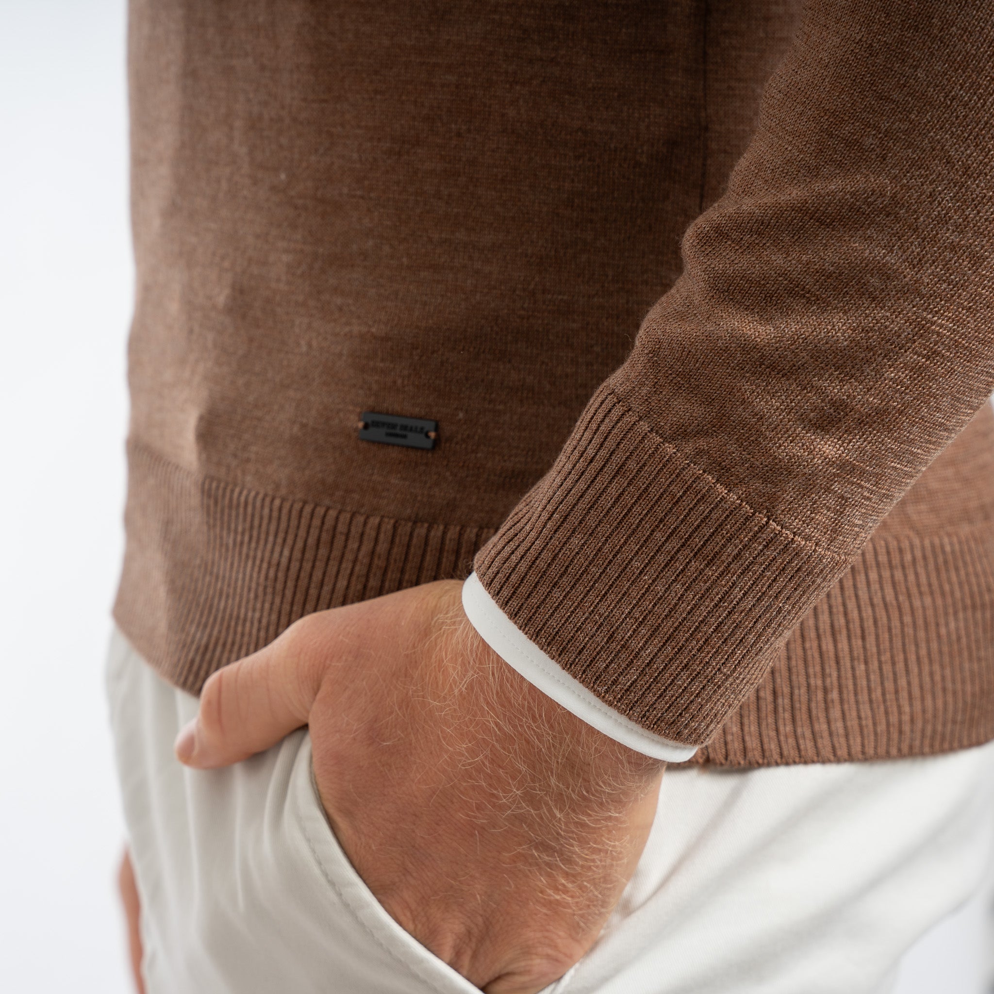 SEVEN DIALS Gebreide Turtleneck Trui Camel | Goy