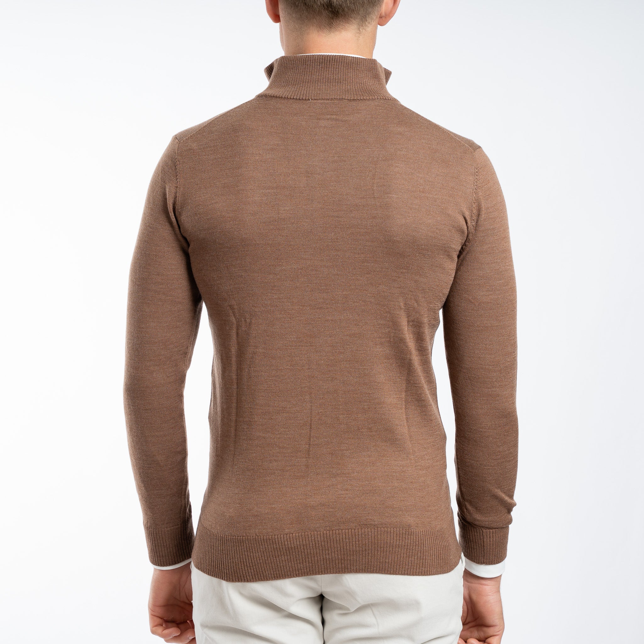SEVEN DIALS Gebreide Trui met Rits Camel | Saul