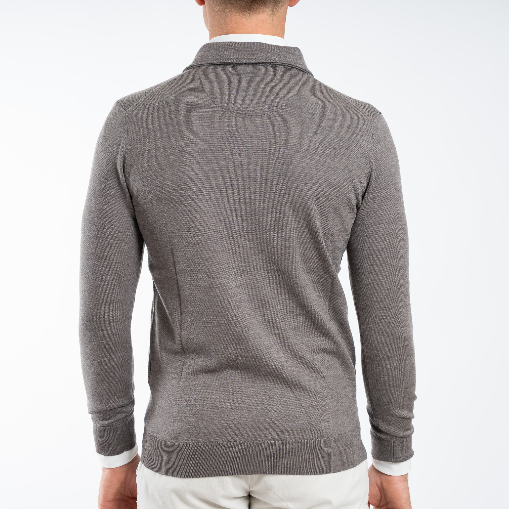 SEVEN DIALS Gebreide Polotrui Taupe | Cooper