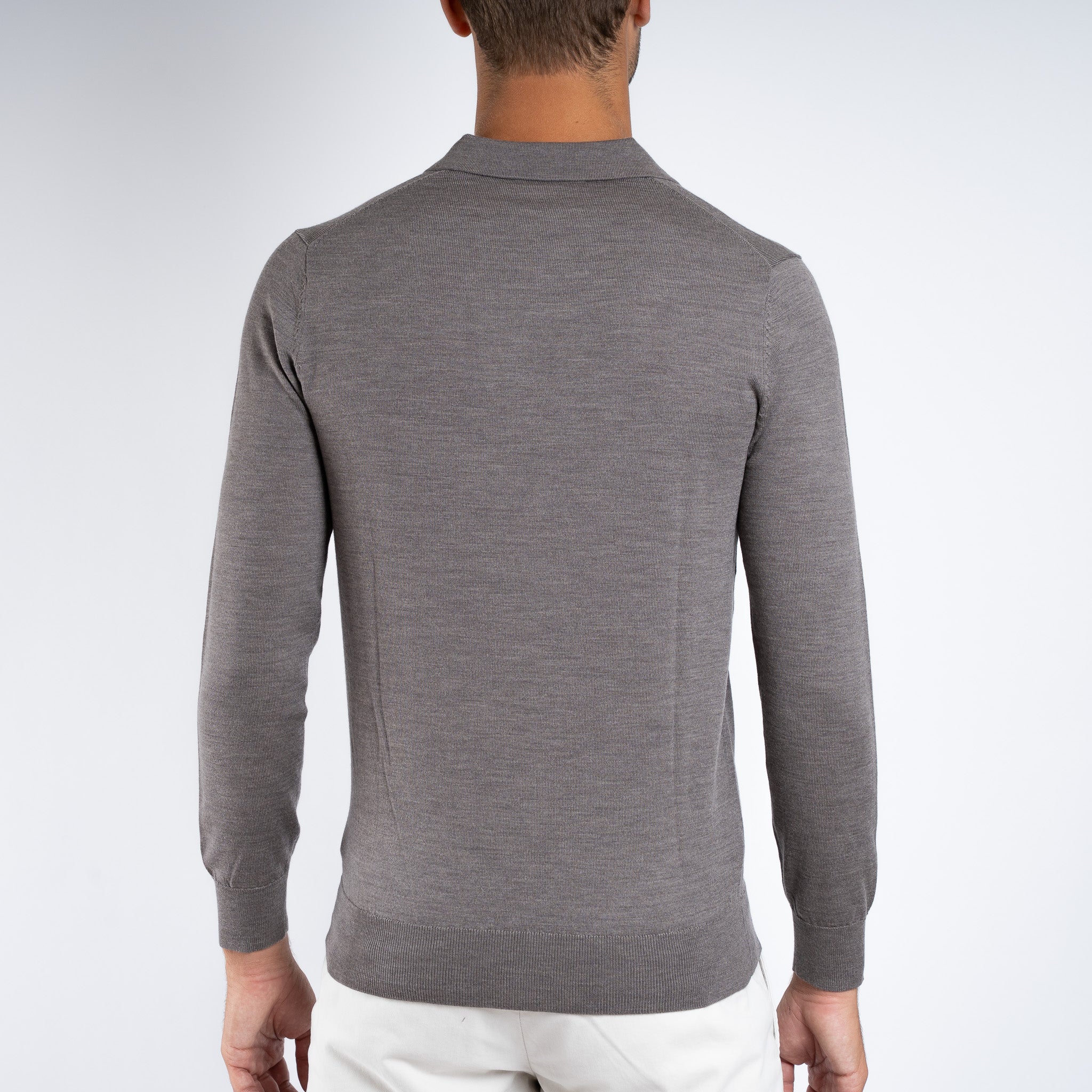 SEVEN DIALS Gebreide Buttonless Polotrui Taupe | Wyot