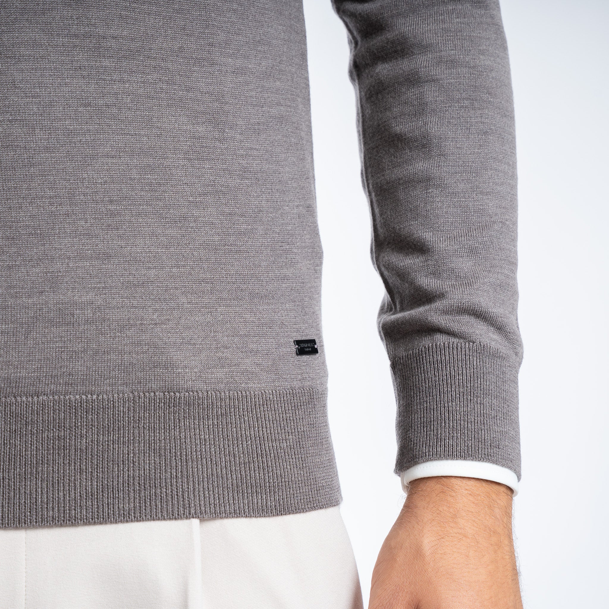 SEVEN DIALS Gebreide trui met Knopenlijst Taupe | Payton