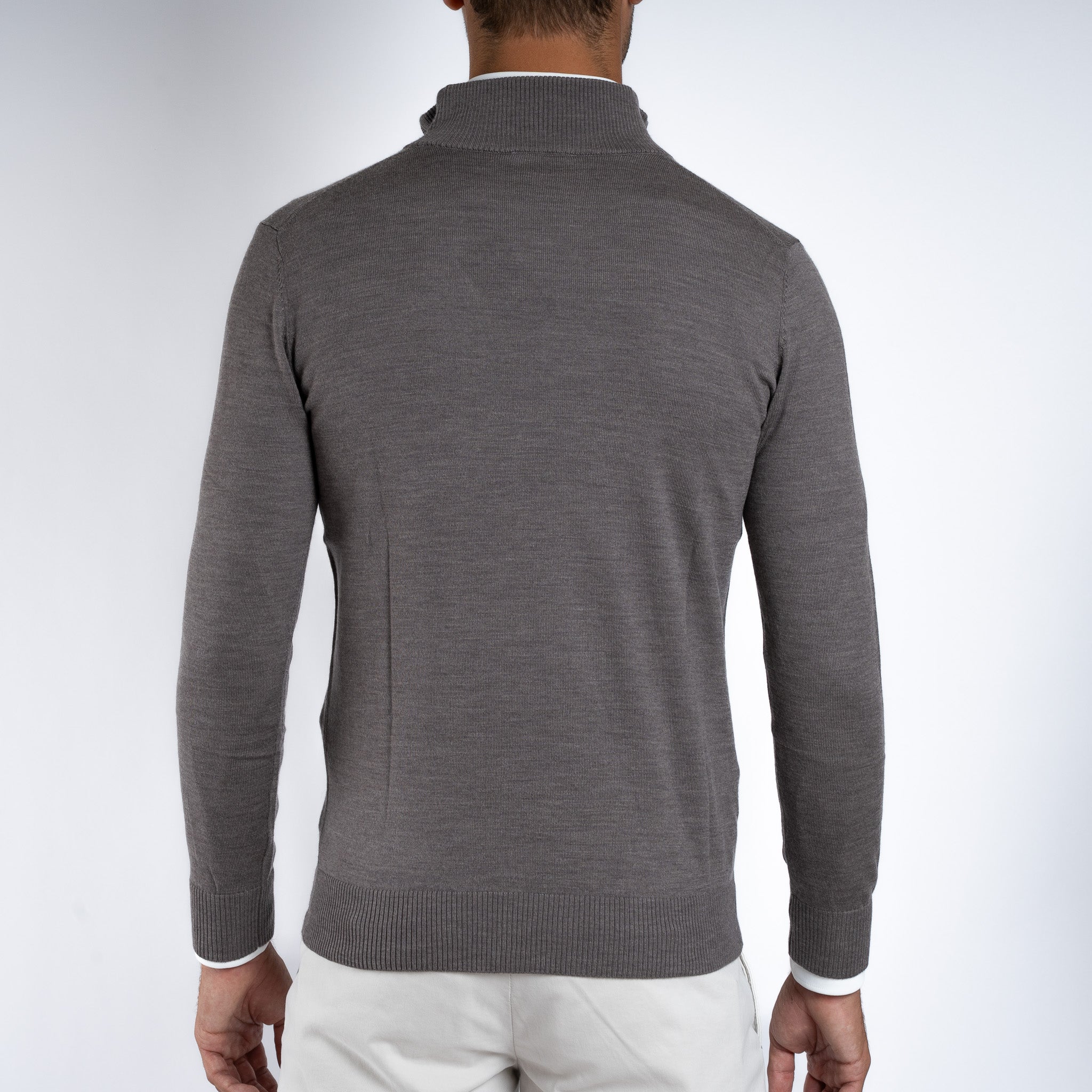 SEVEN DIALS Gebreide Trui met Rits Taupe | Saul