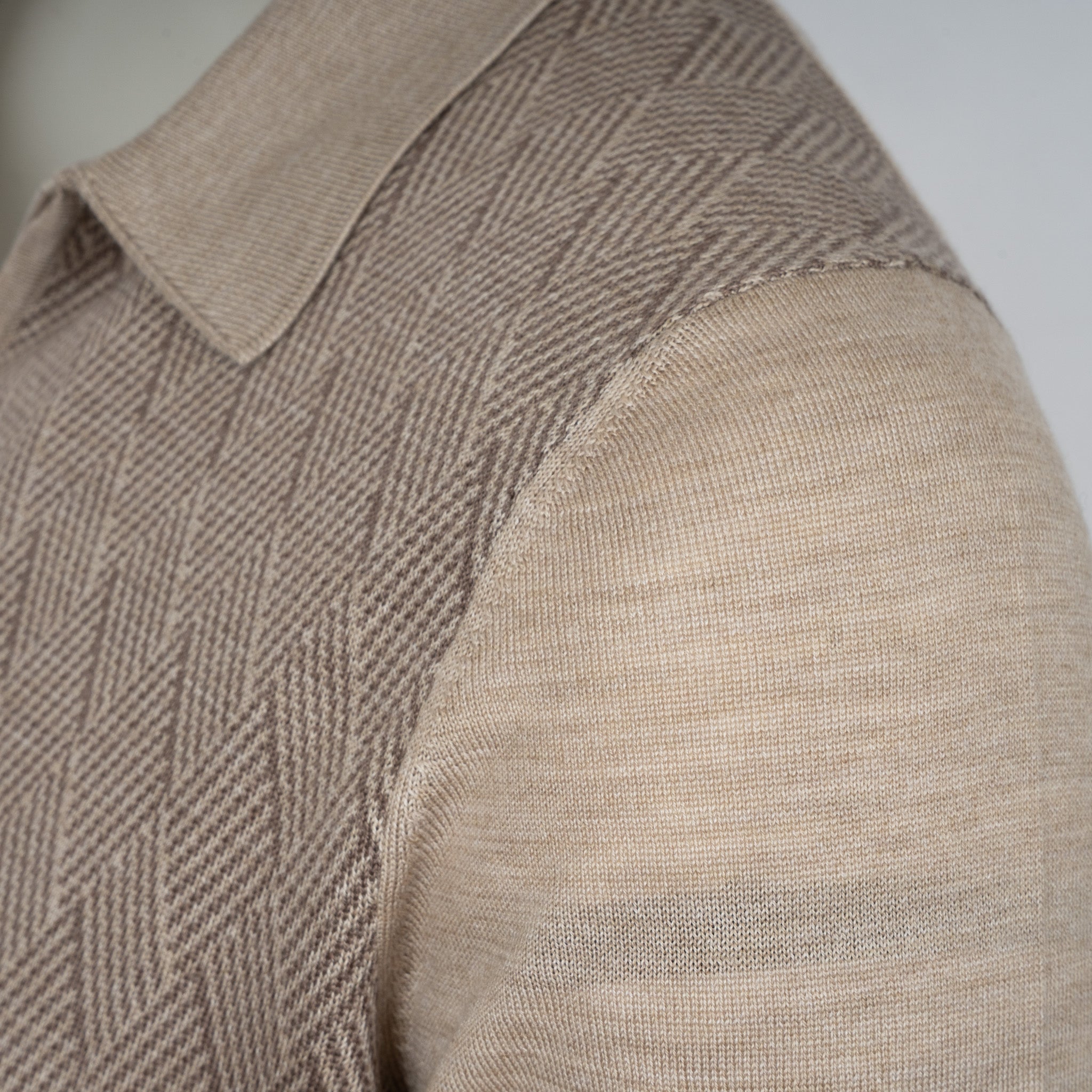 Gran Sasso Gebreide Trui met Rits Beige | Lana Seta