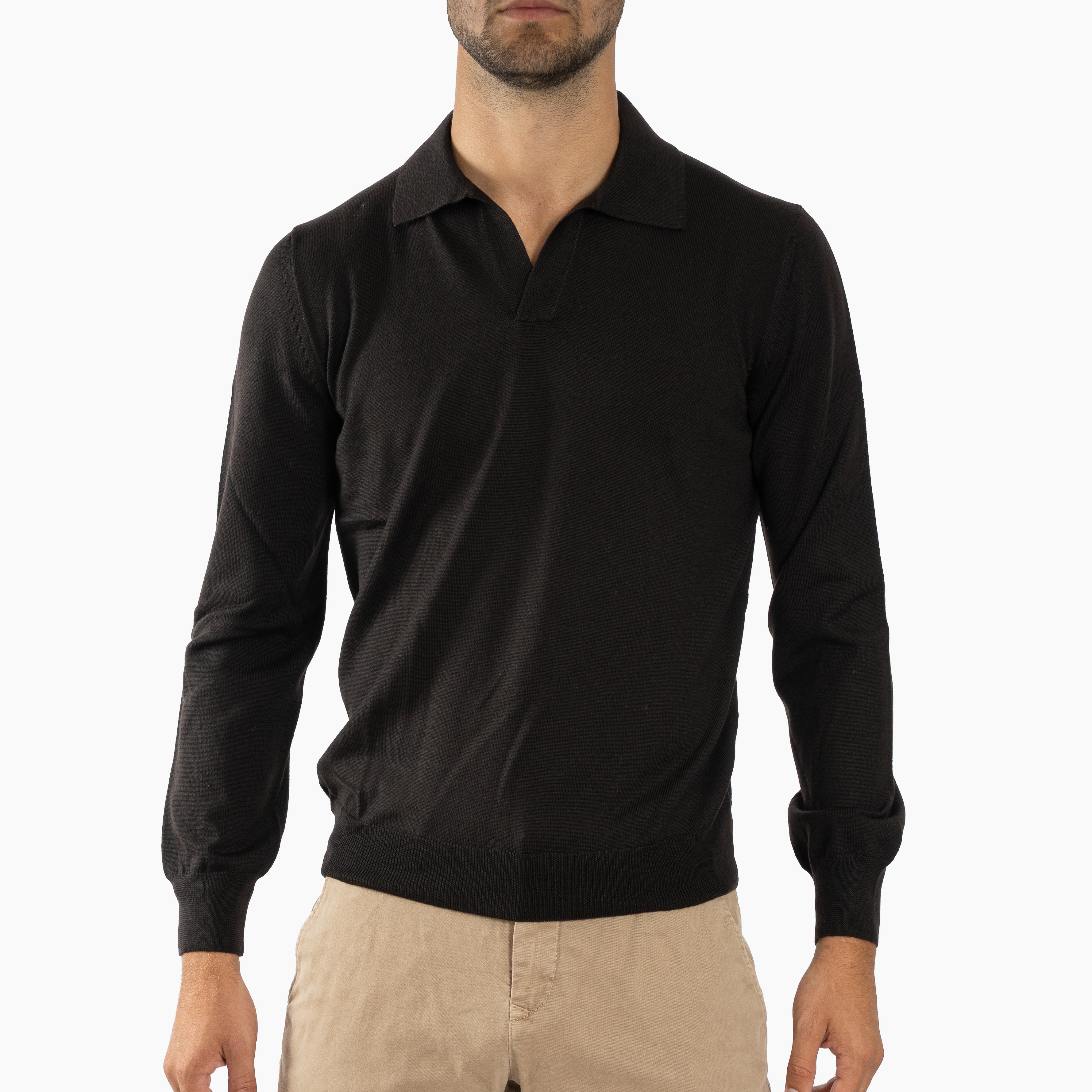 Gran Sasso Gebreide Trui met Polokraag Bruin | Athleisure