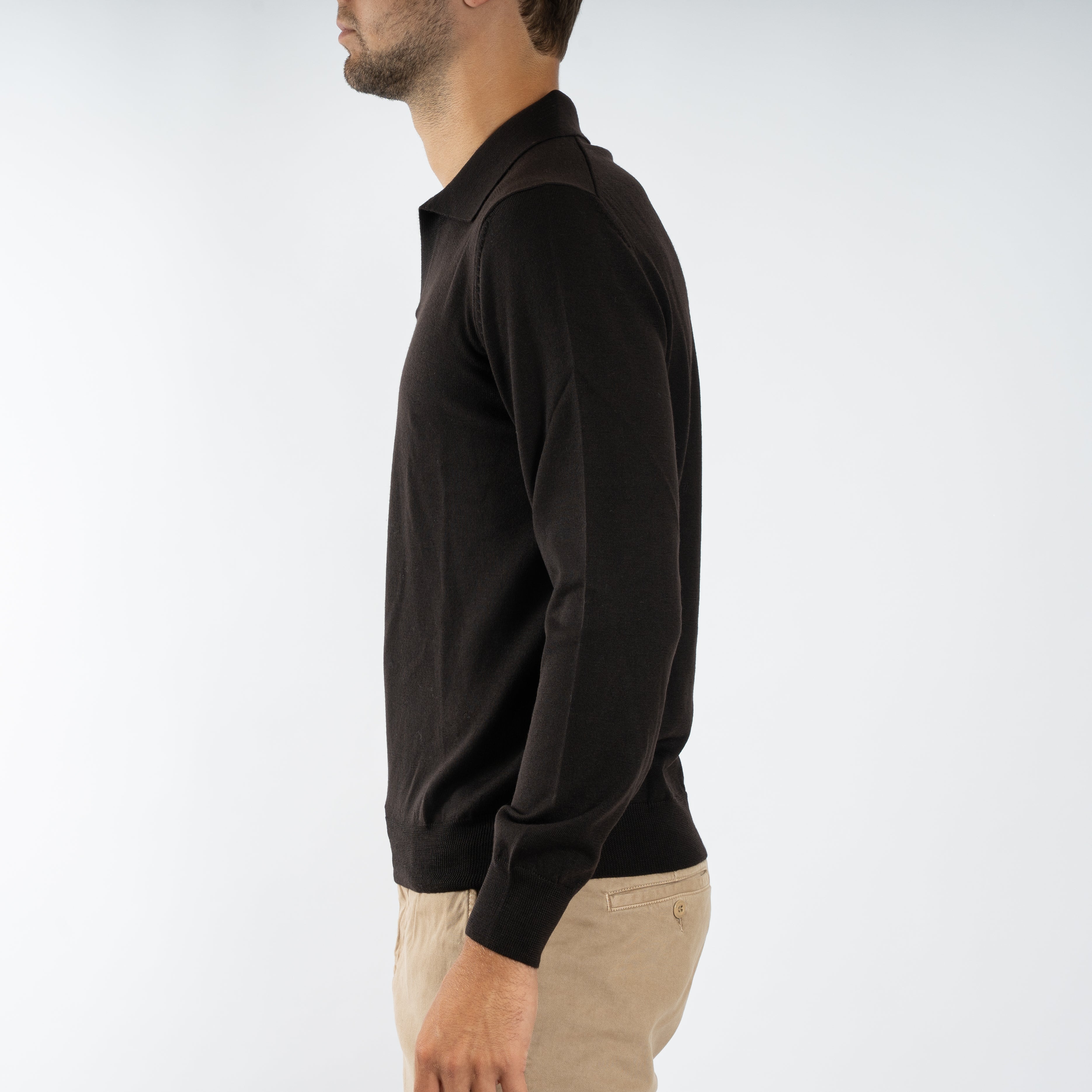 Gran Sasso Gebreide Trui met Polokraag Bruin | Athleisure