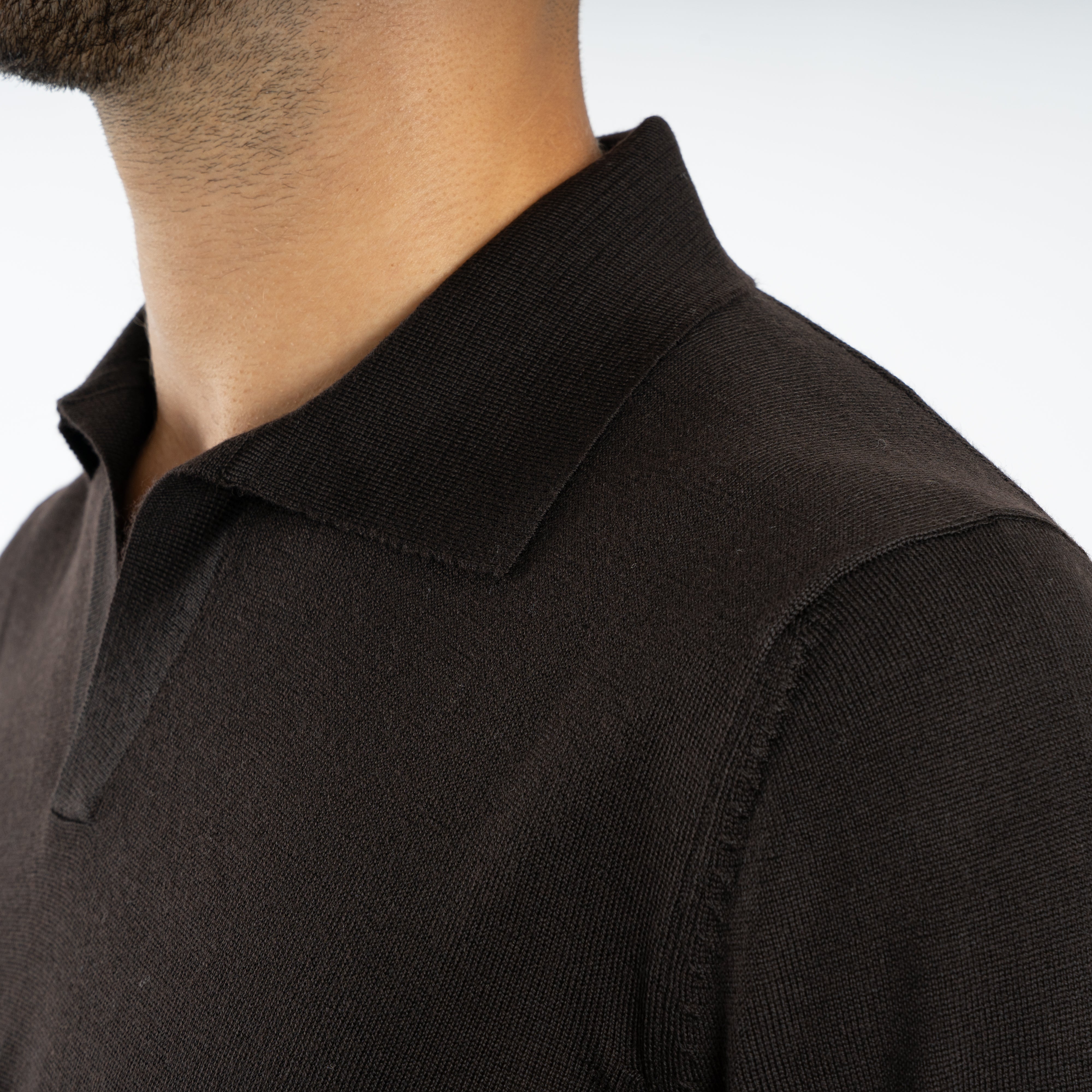 Gran Sasso Gebreide Trui met Polokraag Bruin | Athleisure