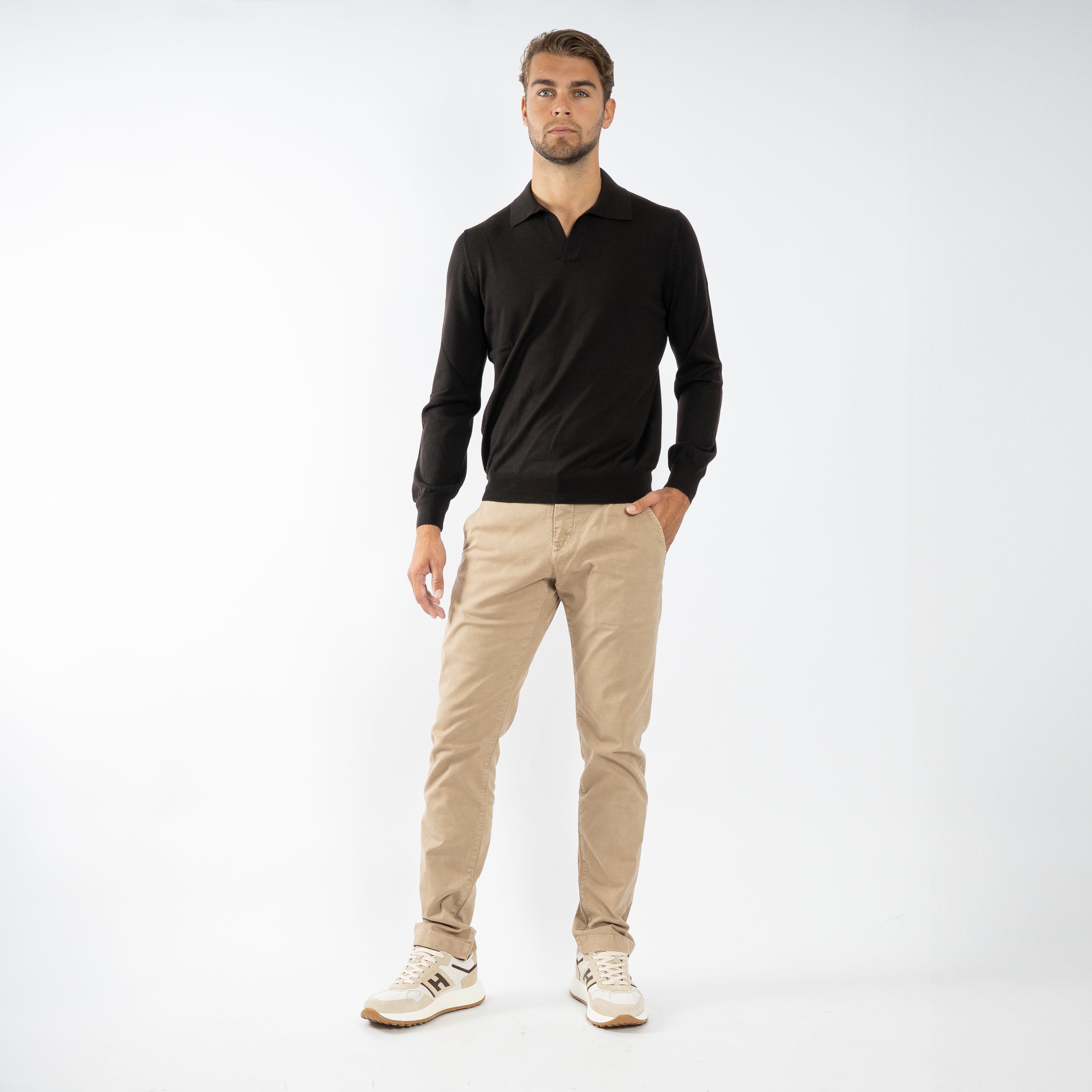 Gran Sasso Gebreide Trui met Polokraag Bruin | Athleisure