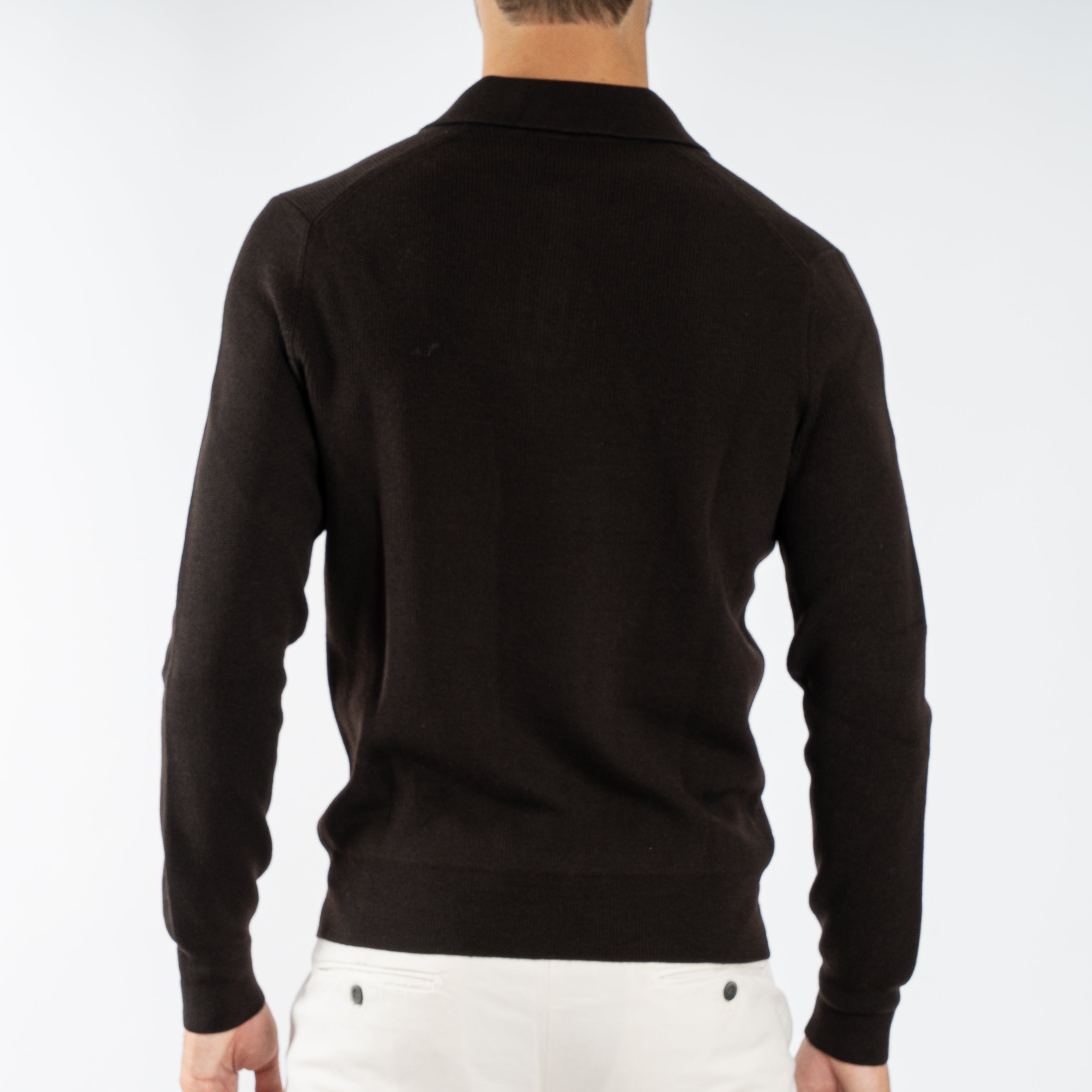Gran Sasso Gebreide Trui Polokraag Bruin | Extrafine Merino