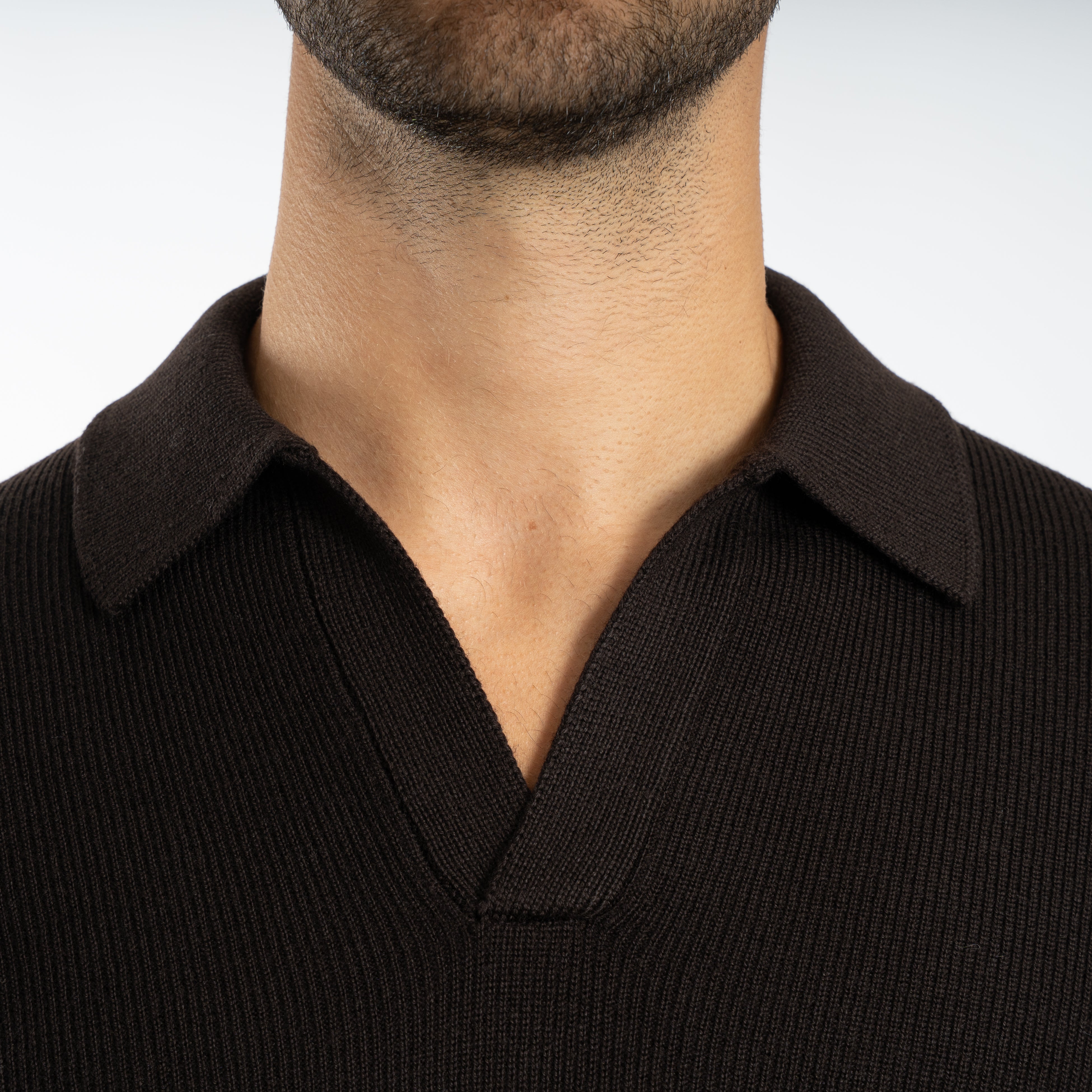 Gran Sasso Gebreide Trui Polokraag Bruin | Extrafine Merino