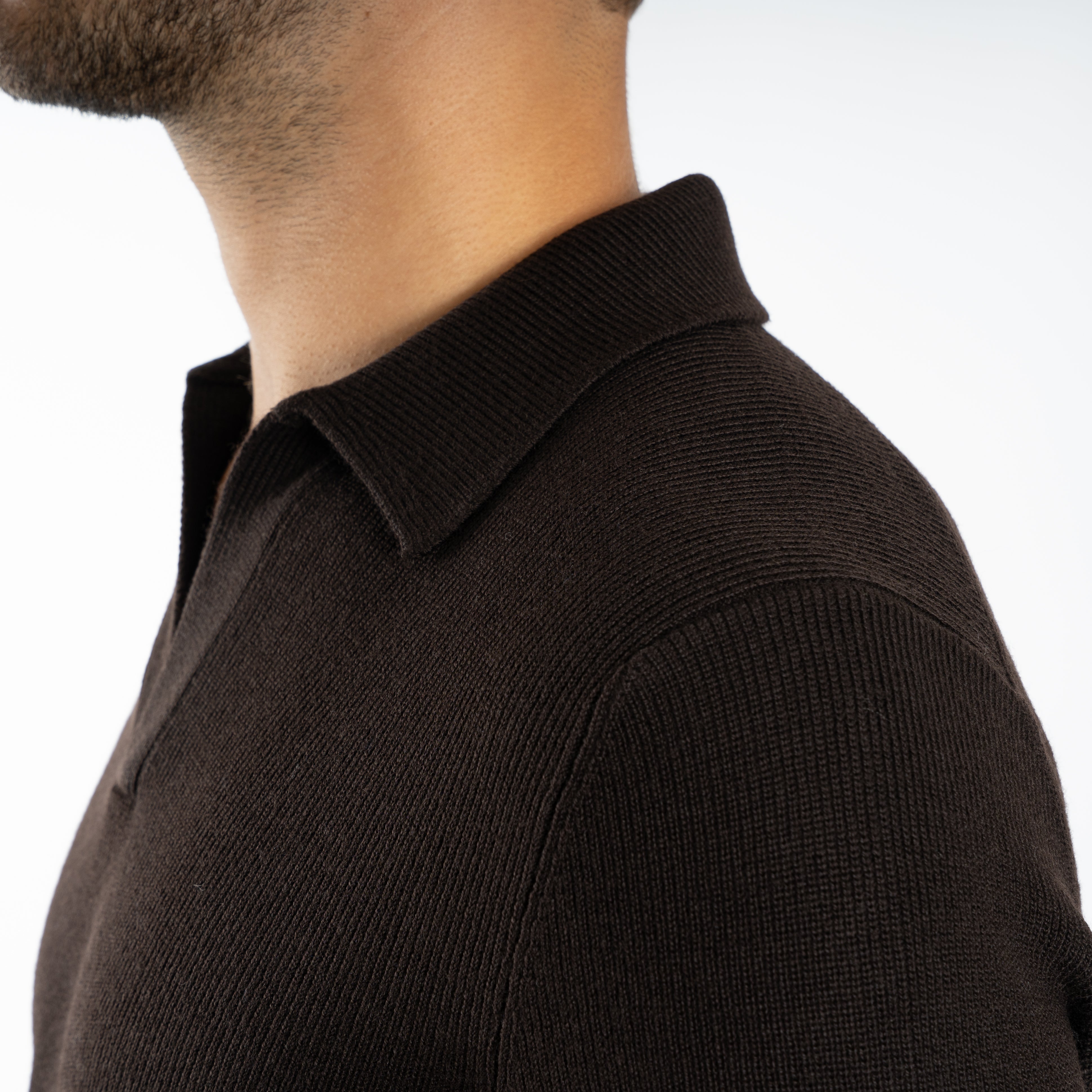 Gran Sasso Gebreide Trui Polokraag Bruin | Extrafine Merino