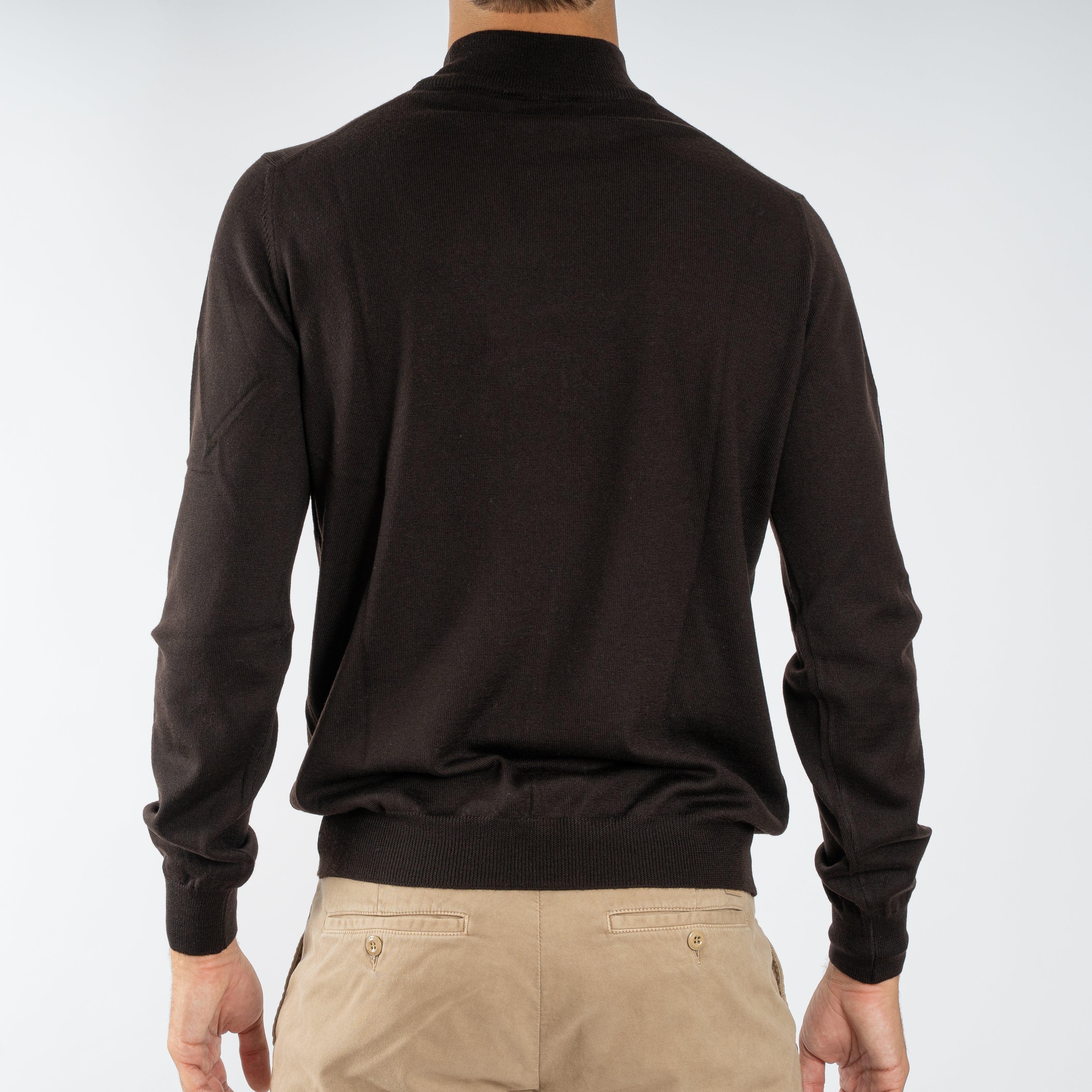 Gran Sasso Gebreide Turtleneck Trui Bruin | Merino