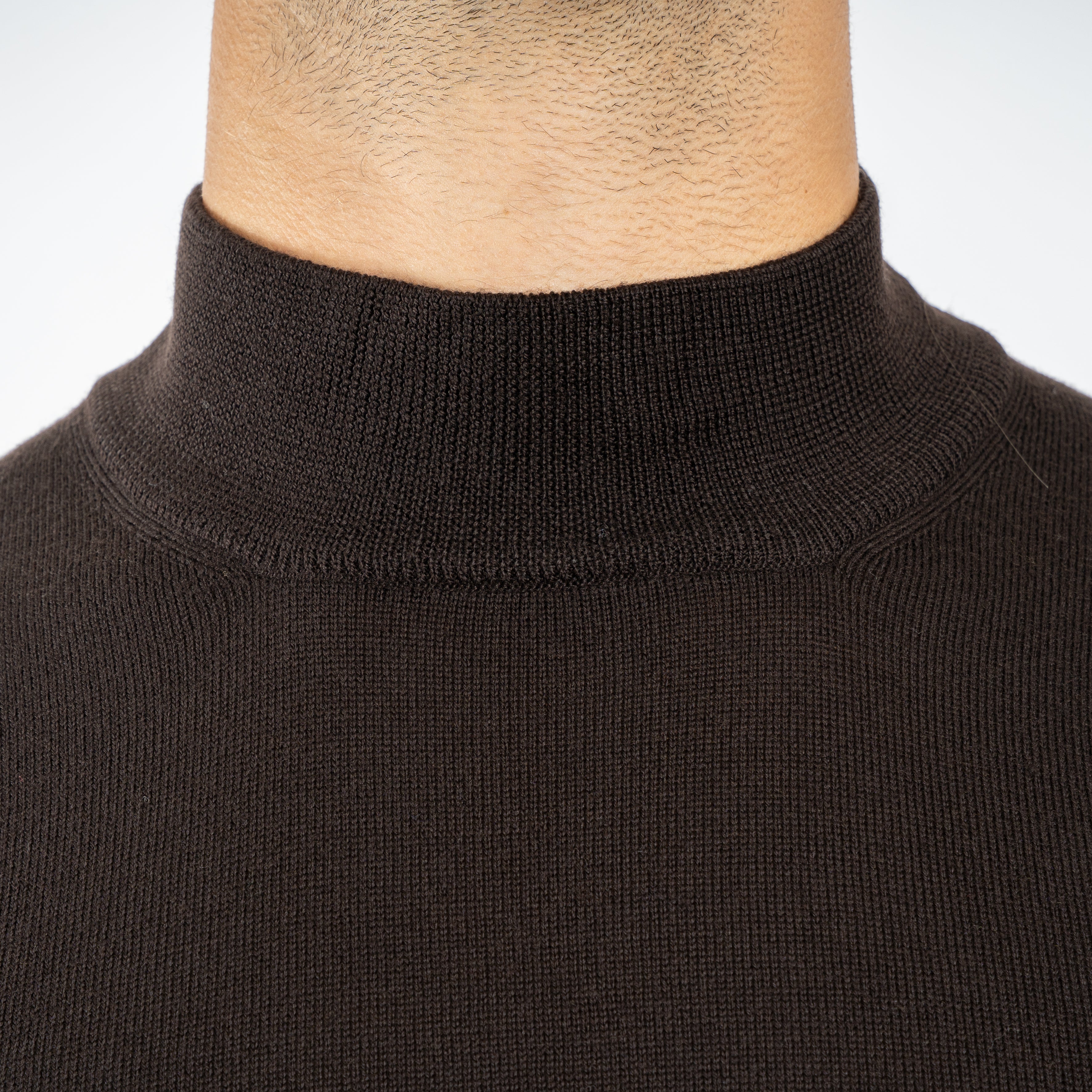 Gran Sasso Gebreide Turtleneck Trui Bruin | Merino