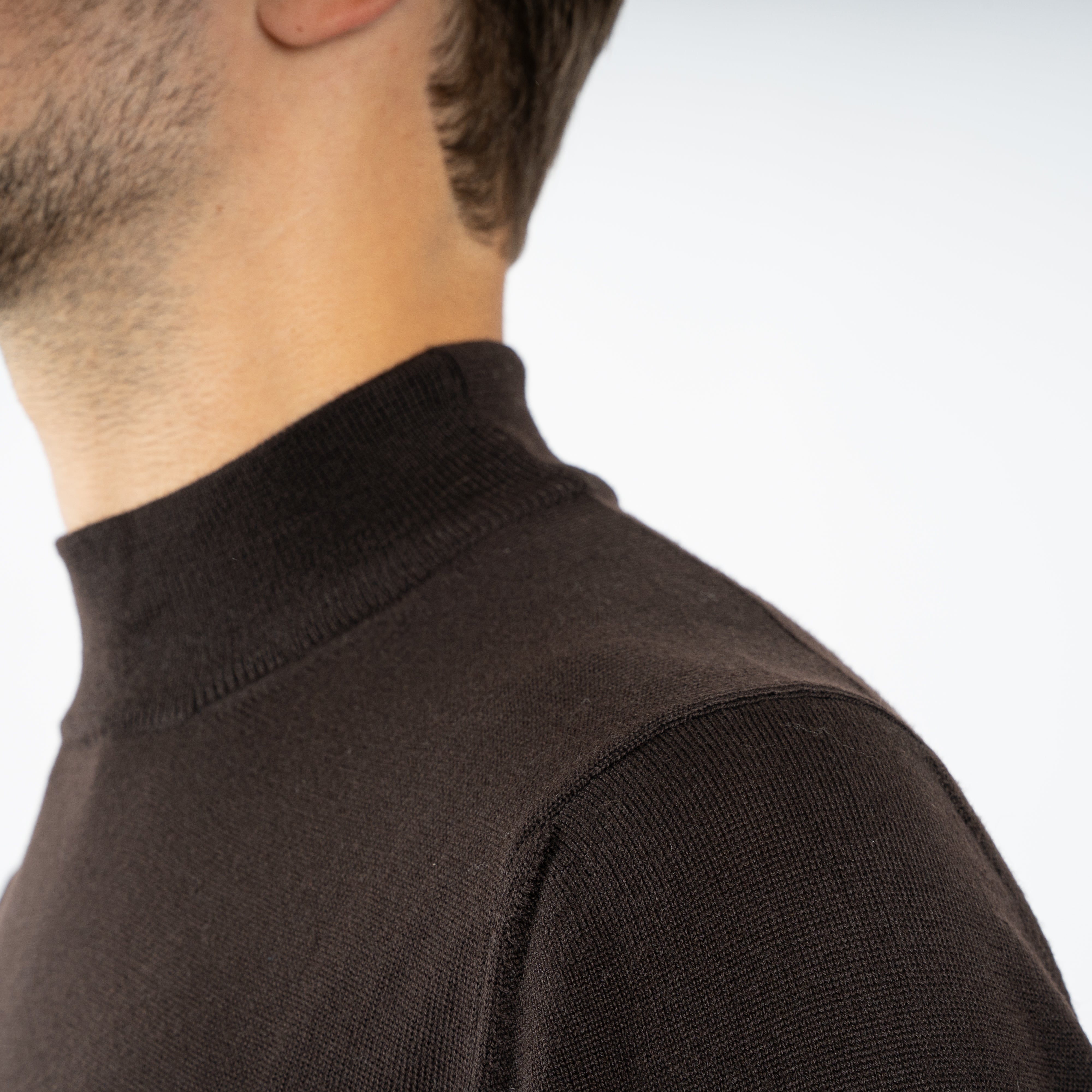 Gran Sasso Gebreide Turtleneck Trui Bruin | Merino