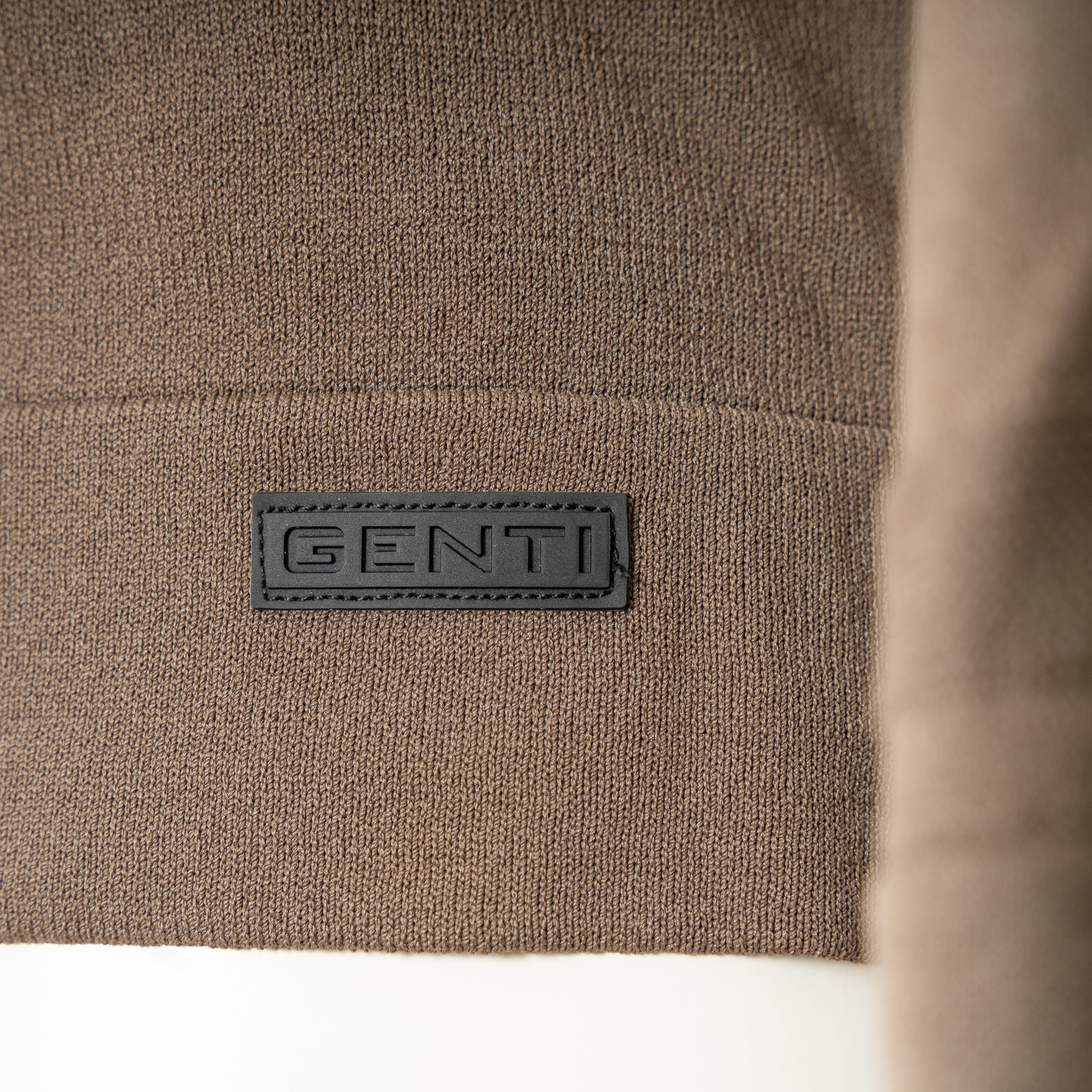 Genti Trui met Polokraag Taupe | Cool Dry