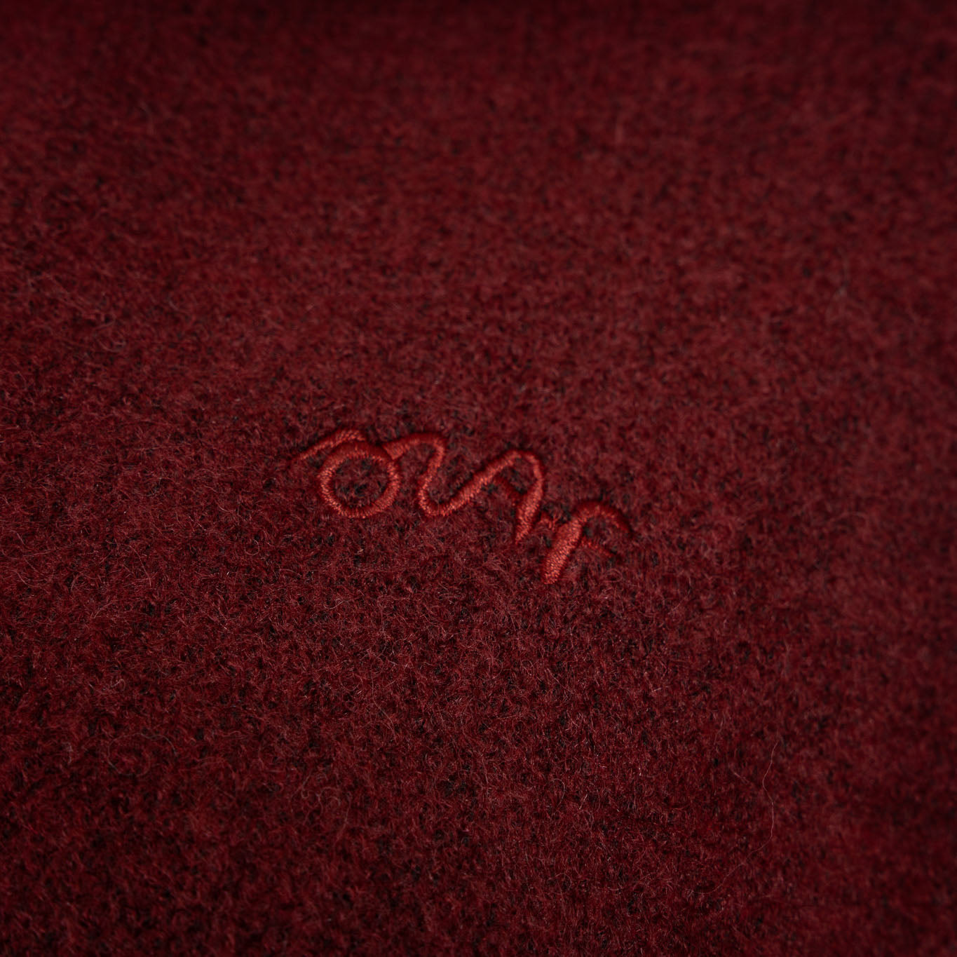 Olaf Gebreide Long Sleeve Polo Rood | Crafted Detail