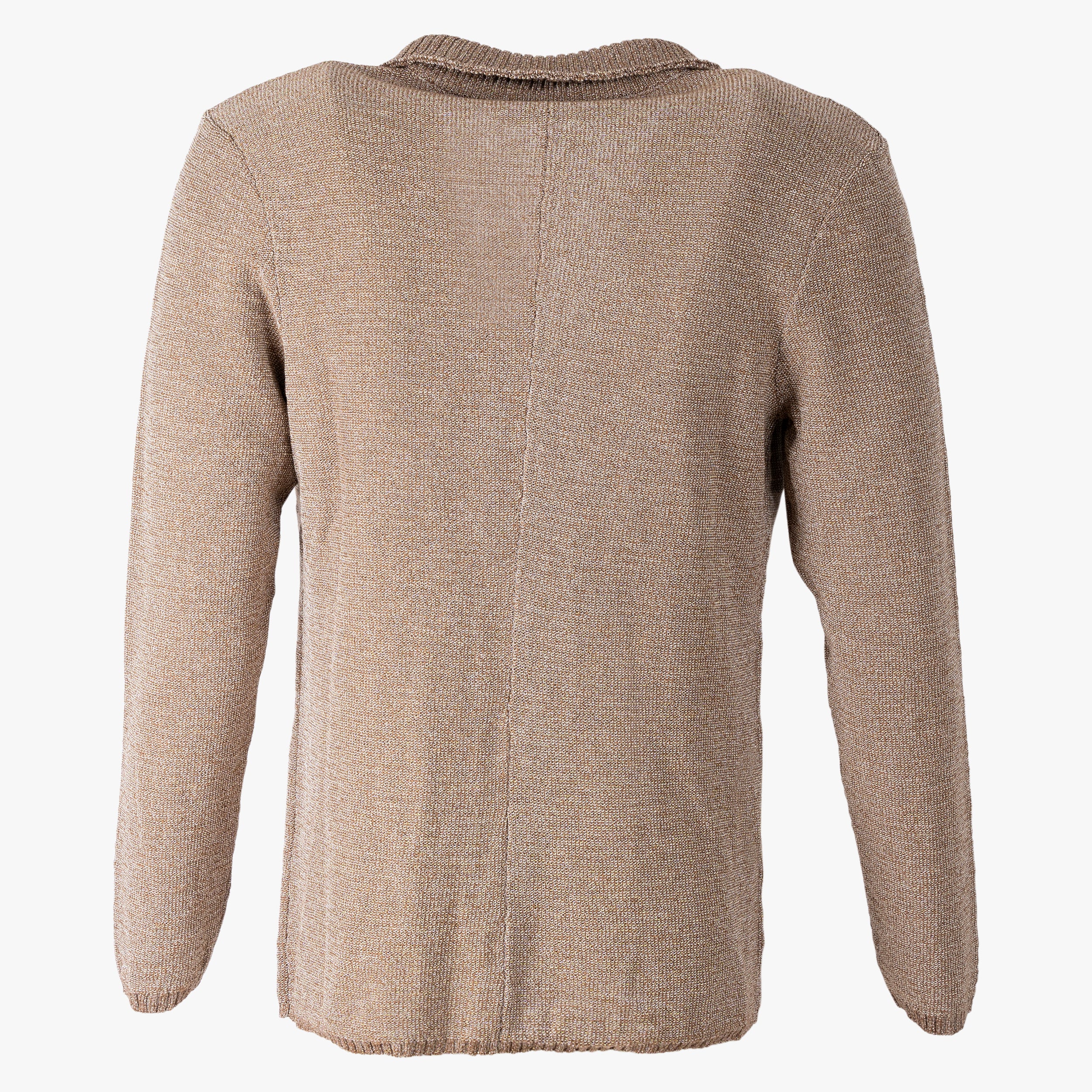 Maurizio Baldassari Knitted Knoopvest Bruin | Portofino Swacket