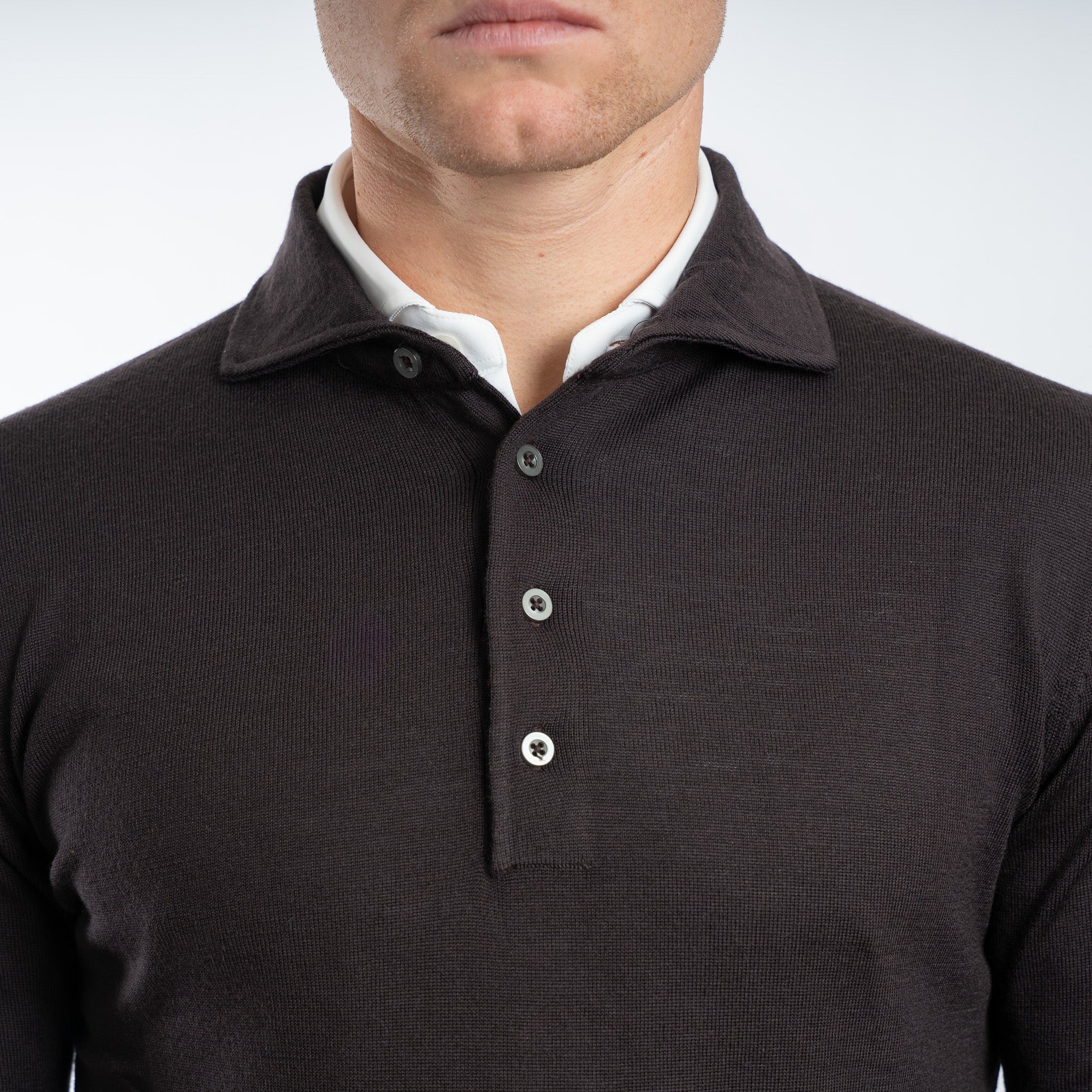 SEVEN DIALS Gebreide Polotrui Bruin | Cooper