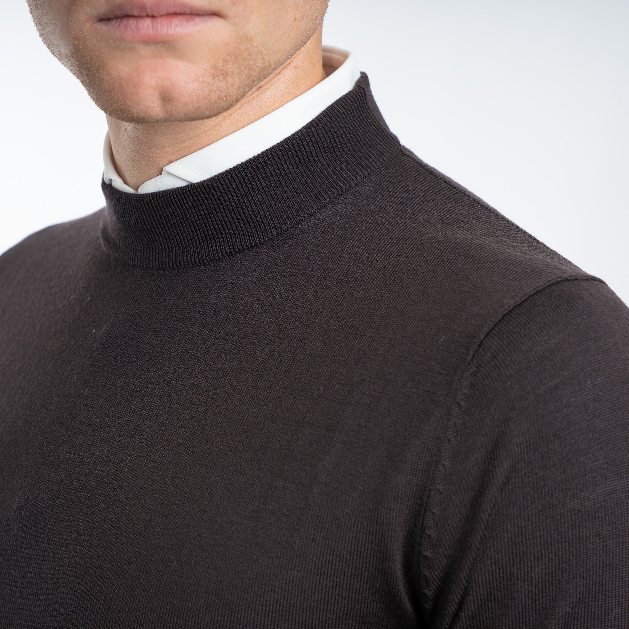 SEVEN DIALS Gebreide Turtleneck Trui Bruin | Goy