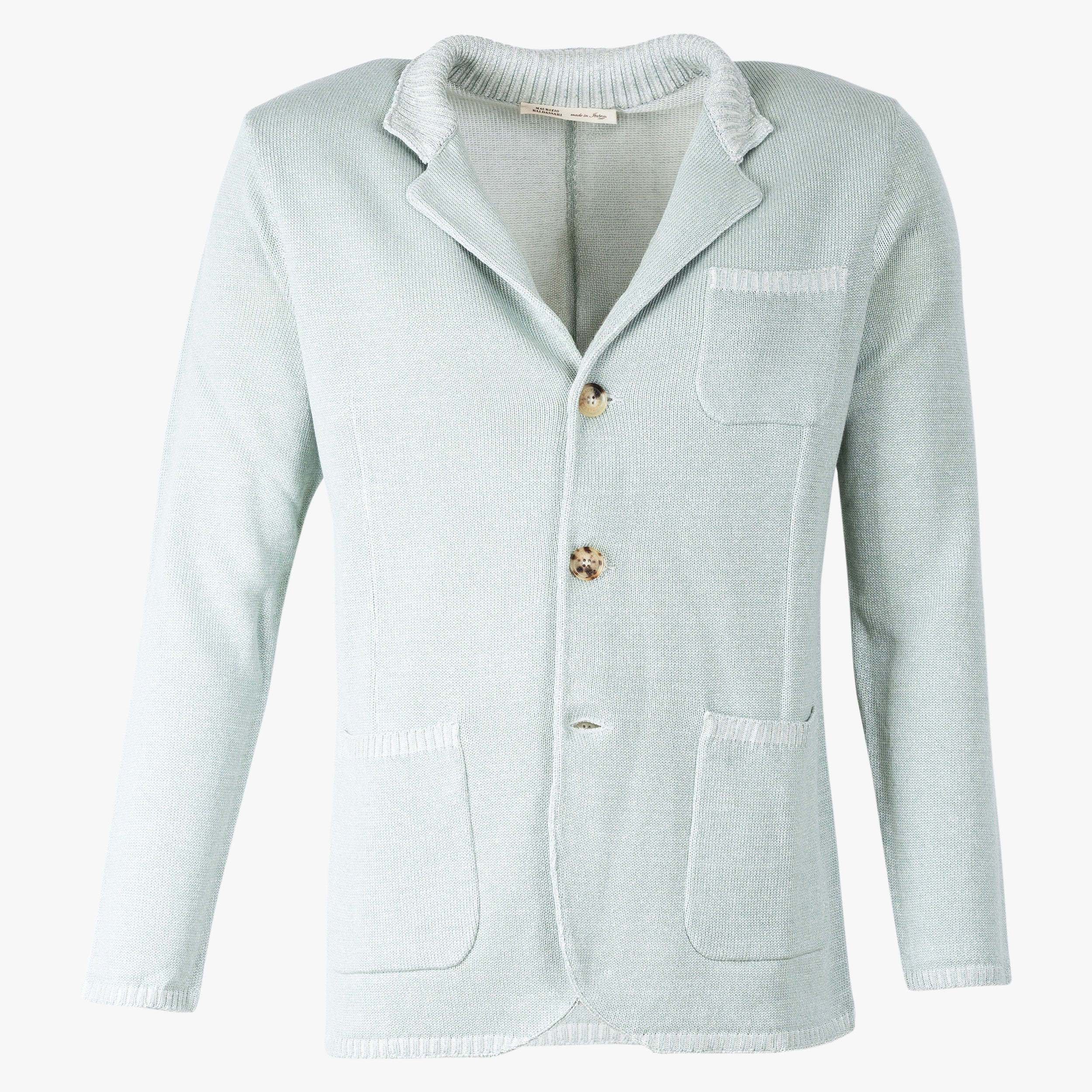 Maurizio Baldassari Knitted Colbert Mintgroen | Vanisé Knit Jacket