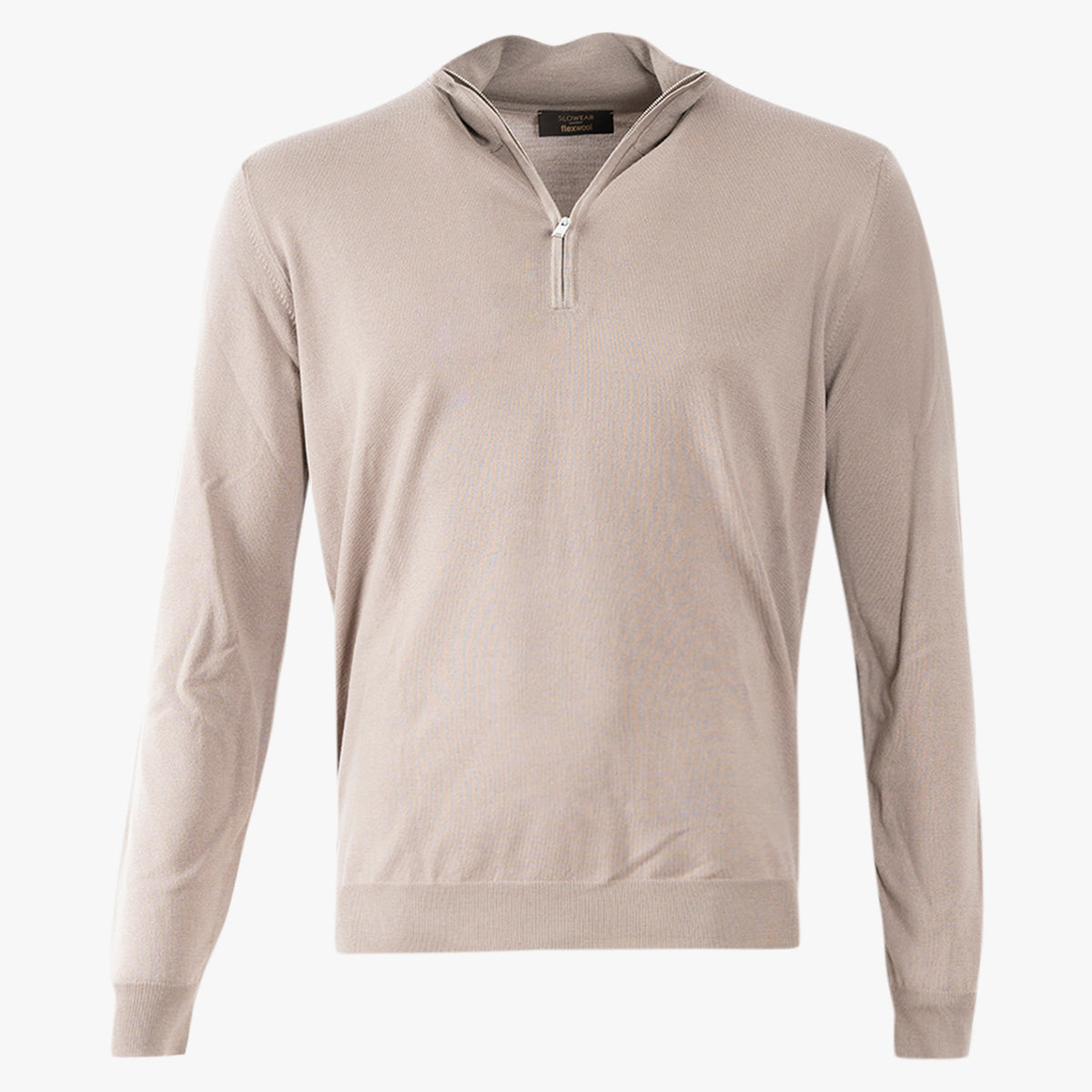 Zanone Gebreide Trui met rits Beige | Flexwool
