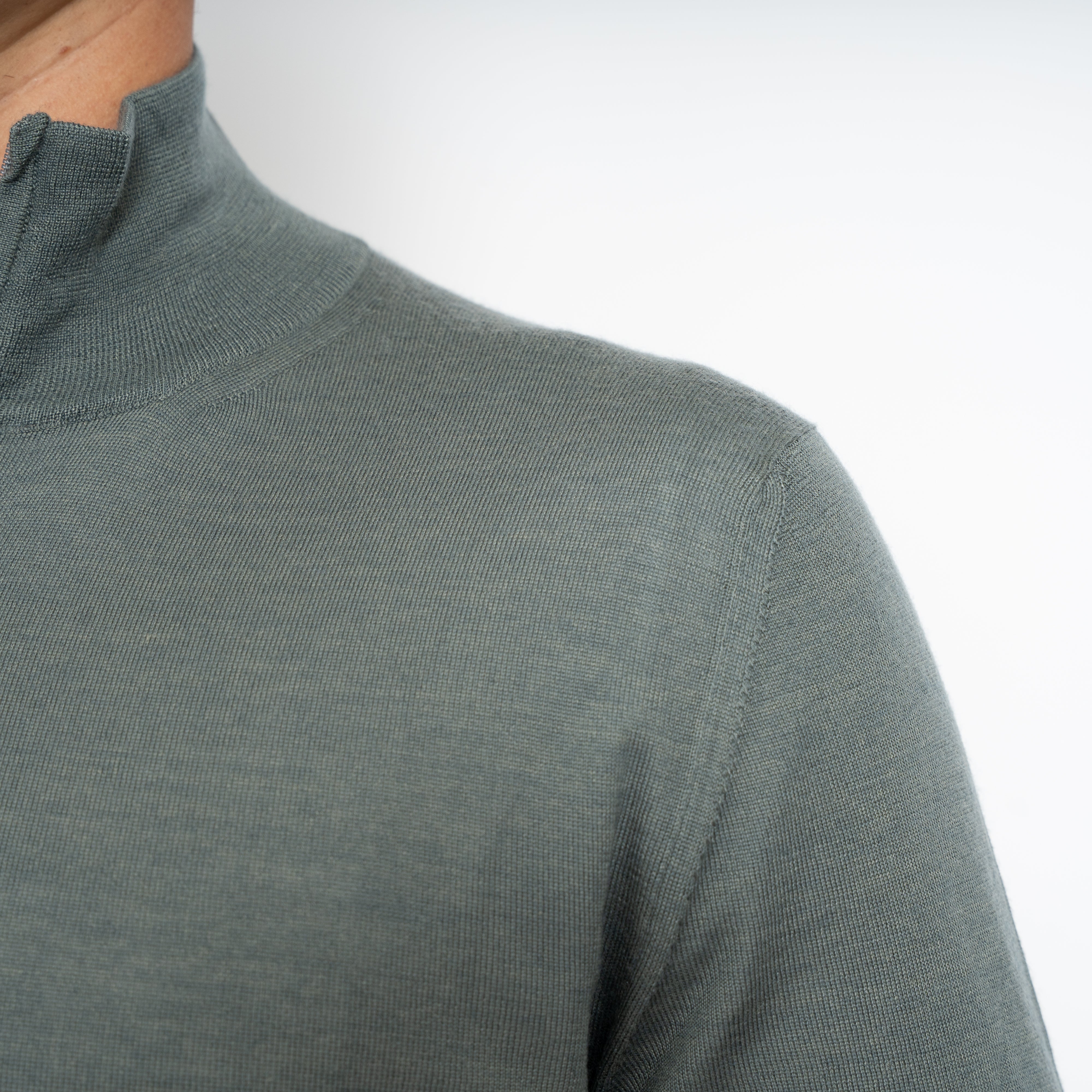 Fedeli Gebreide Half-Zip Trui Groen | Favonio