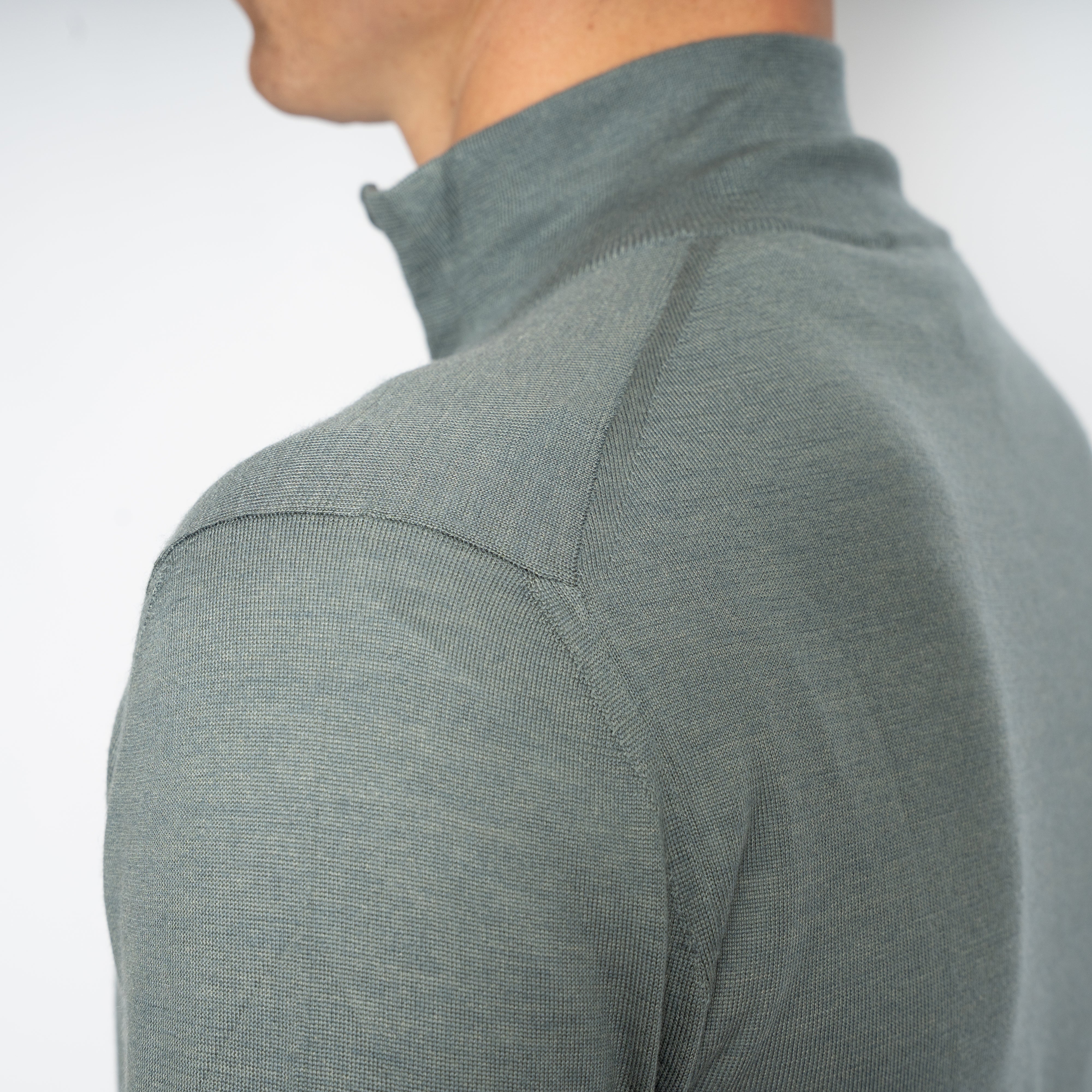 Fedeli Gebreide Half-Zip Trui Groen | Favonio