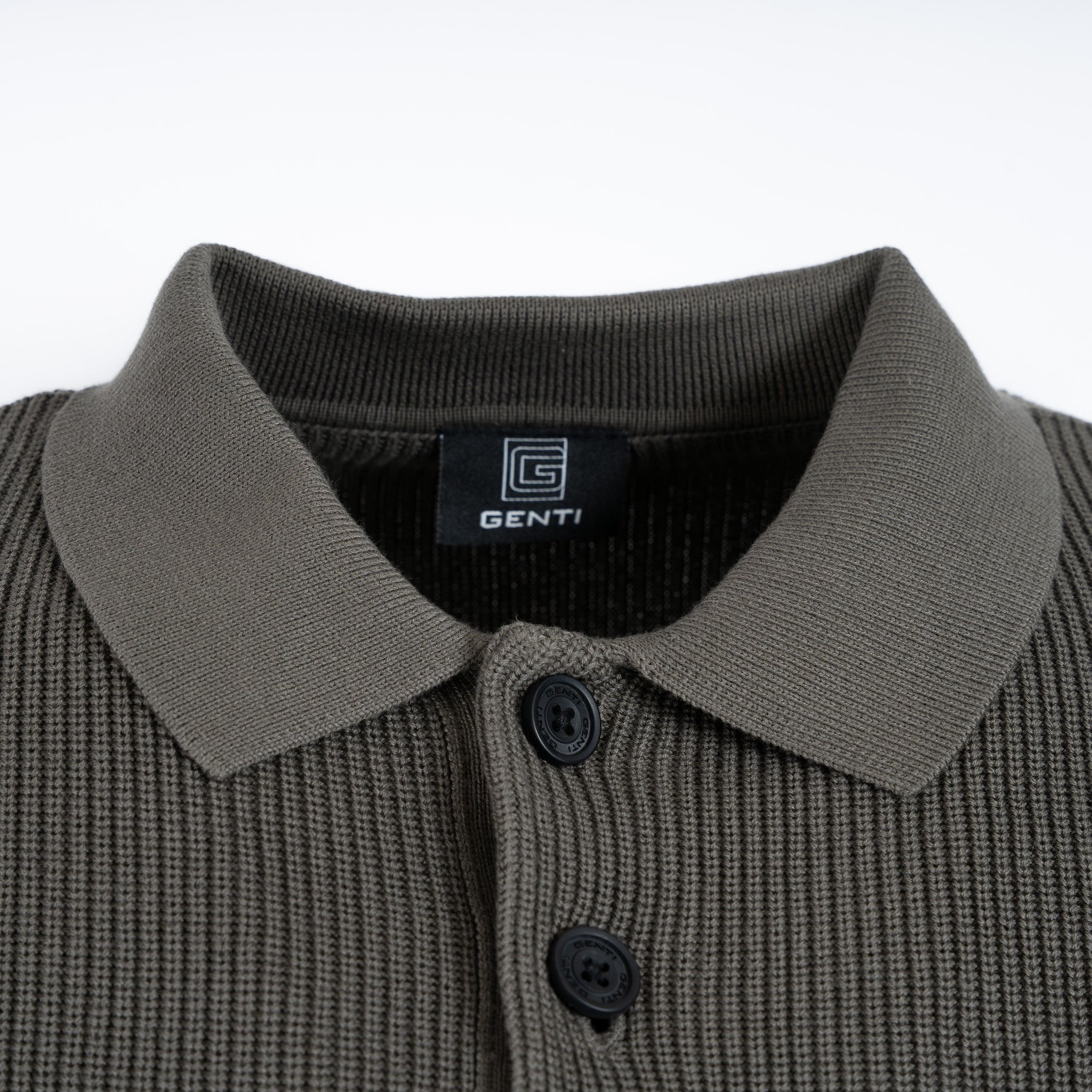 Genti Polo Lange Mouwen Groen