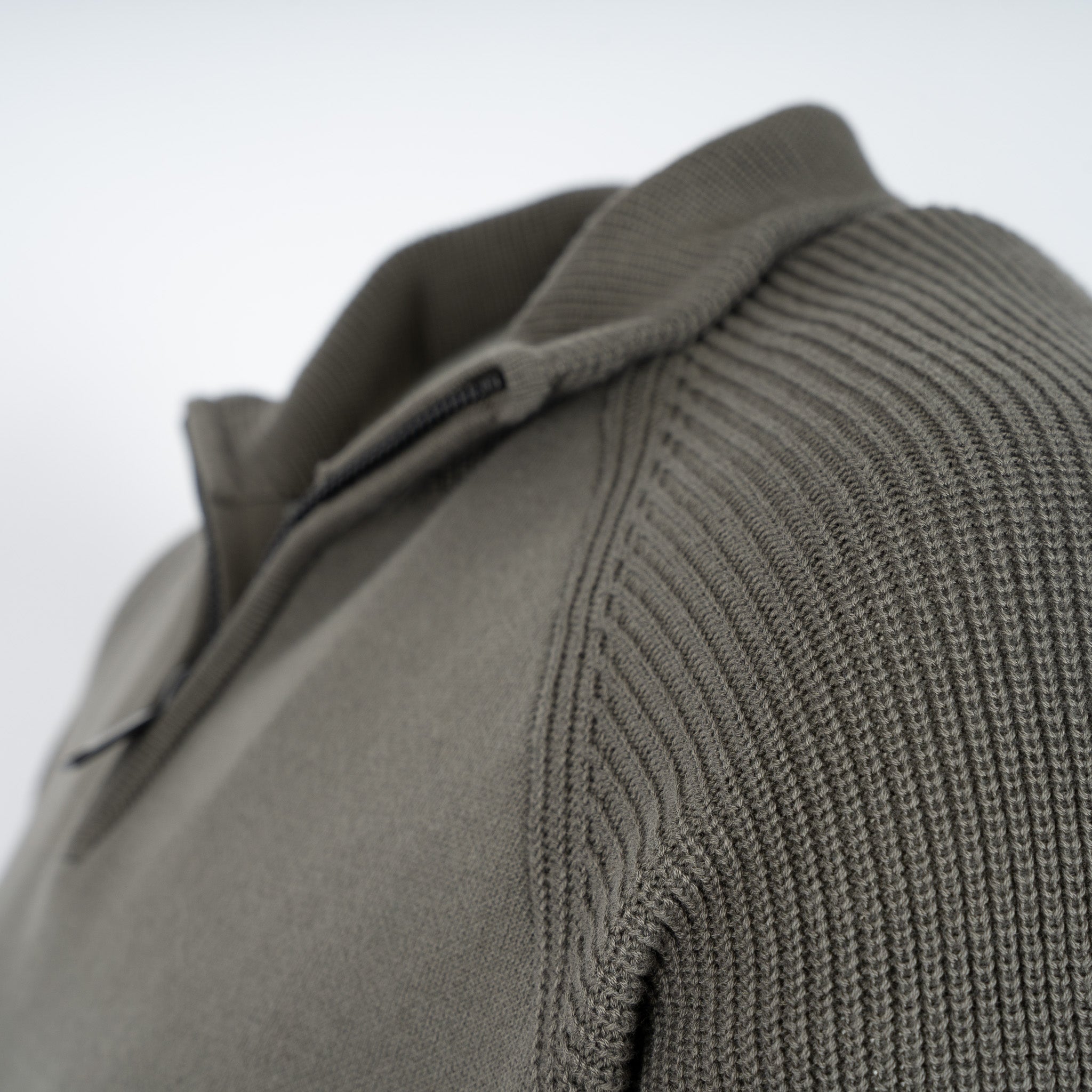 Genti Gebreide Trui met Rits Groen | Double Face